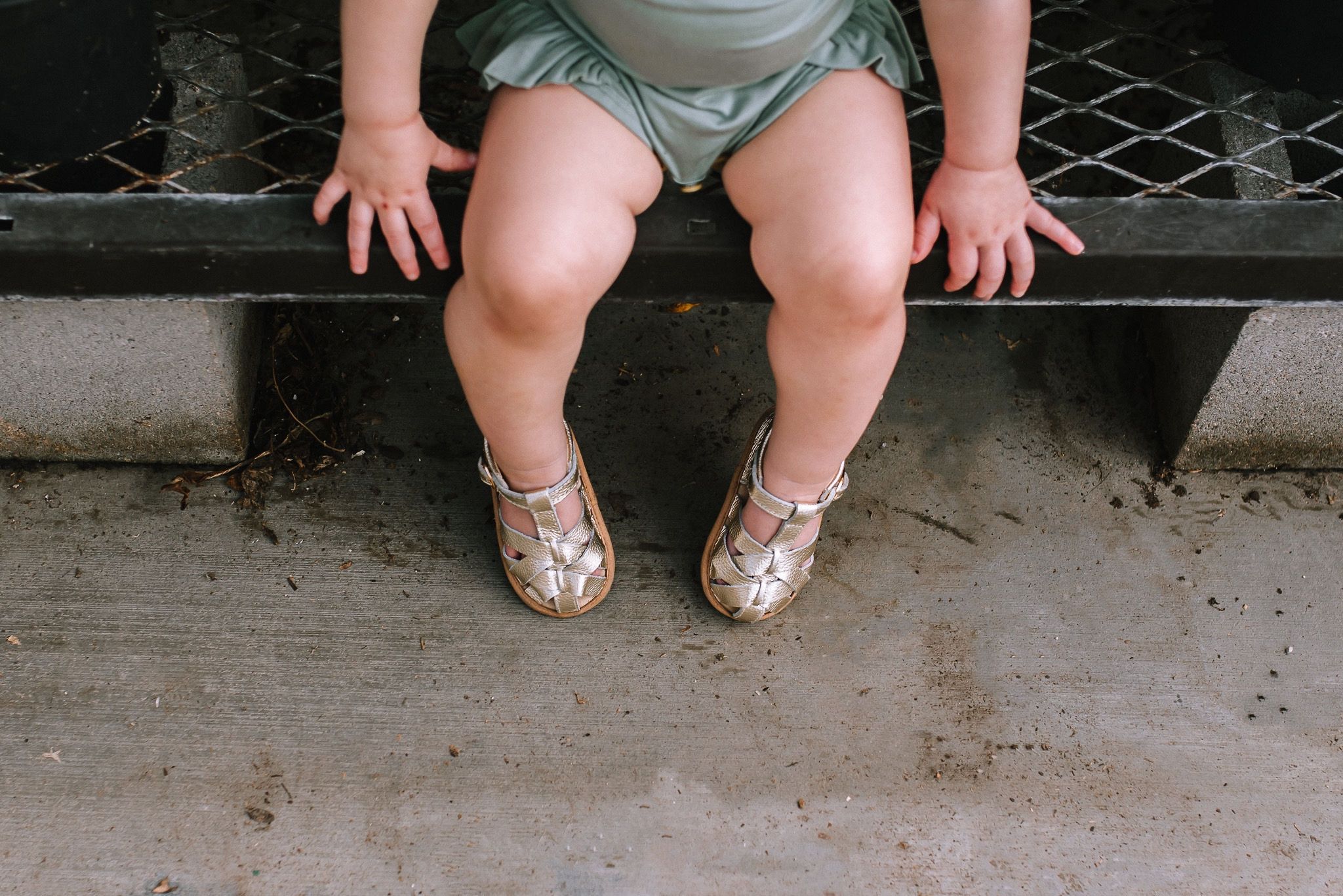 Gold Closed Toe Sandal