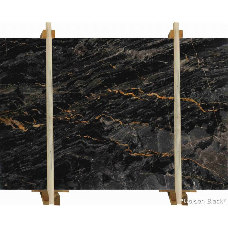 Golden Black Bookmatching Marble Slabs Polished - Livfloors Collection