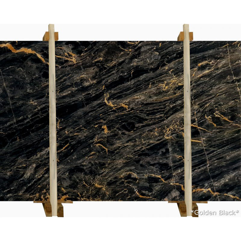 Golden Black Bookmatching Marble Slabs Polished - Livfloors Collection