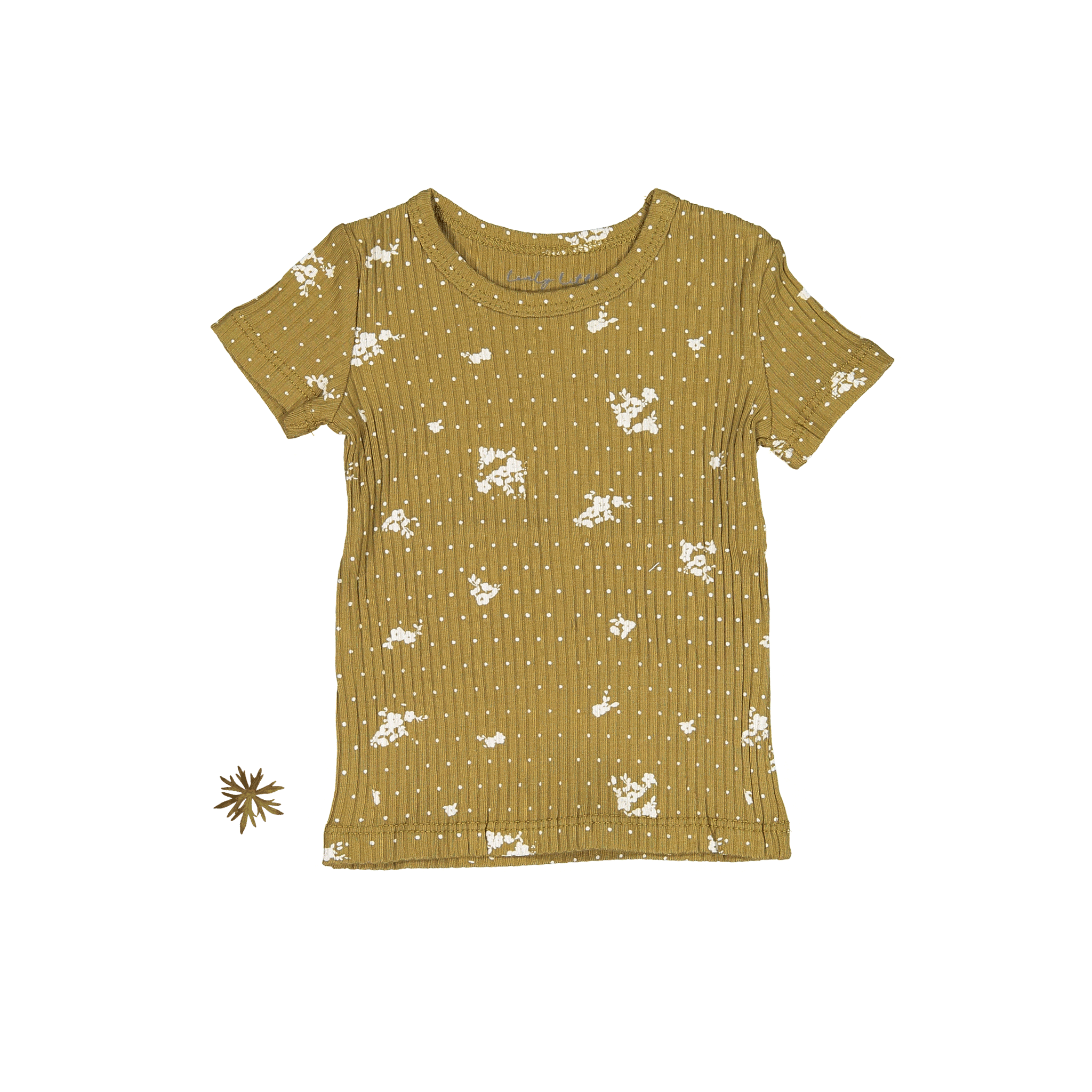 The Printed Short Sleeve Tee - Golden Floral