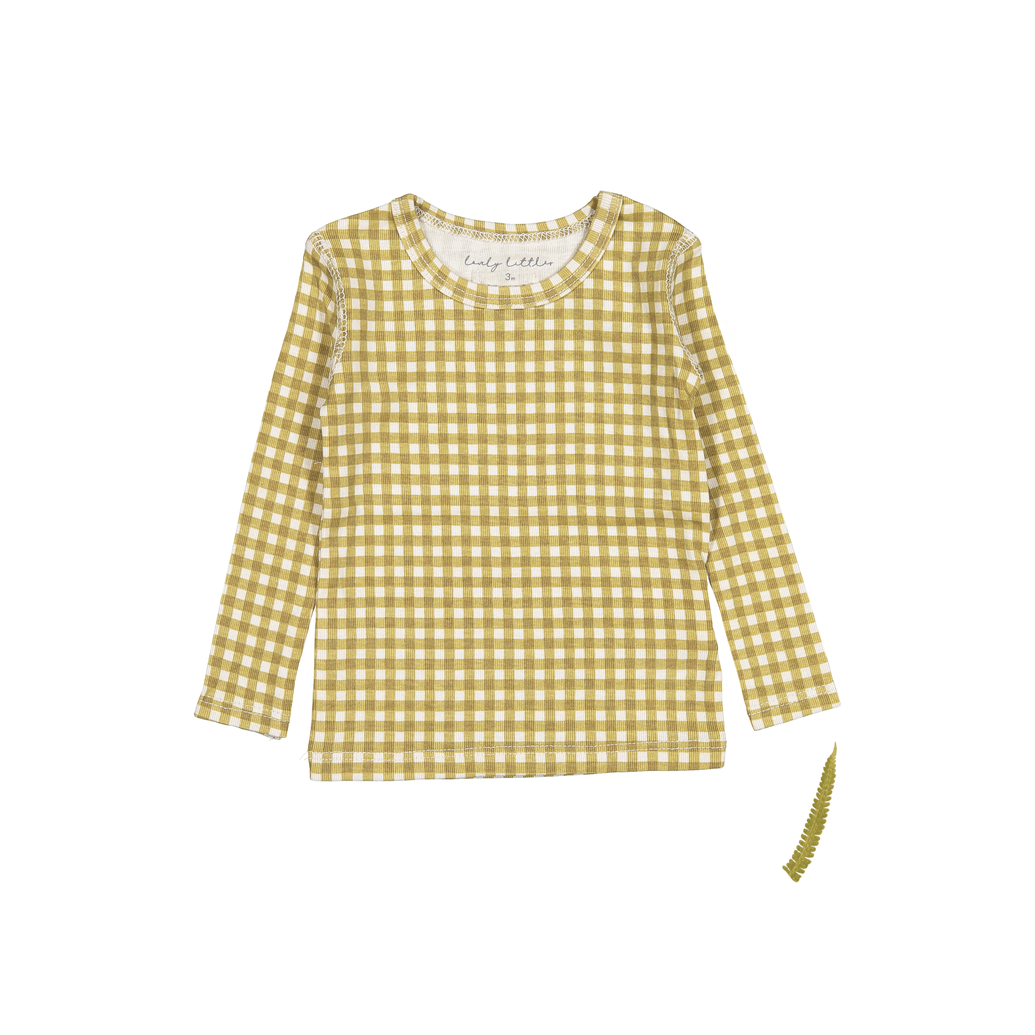 The Printed Long Sleeve Tee - Golden Gingham