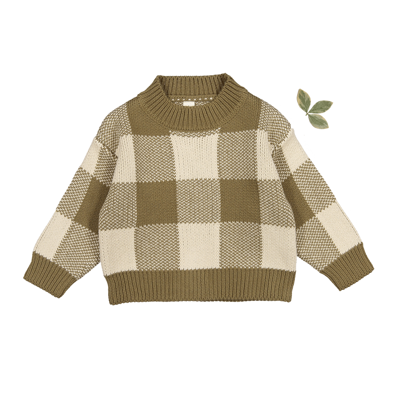 The Gingham Knit Sweater - Golden