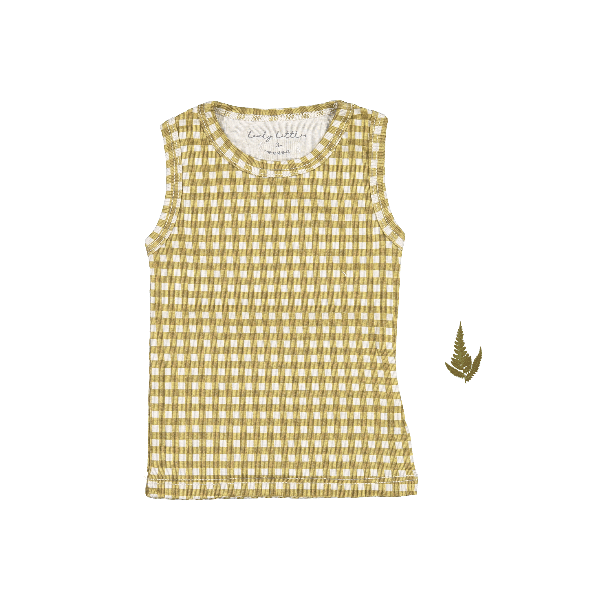 The Printed Tank - Golden Gingham