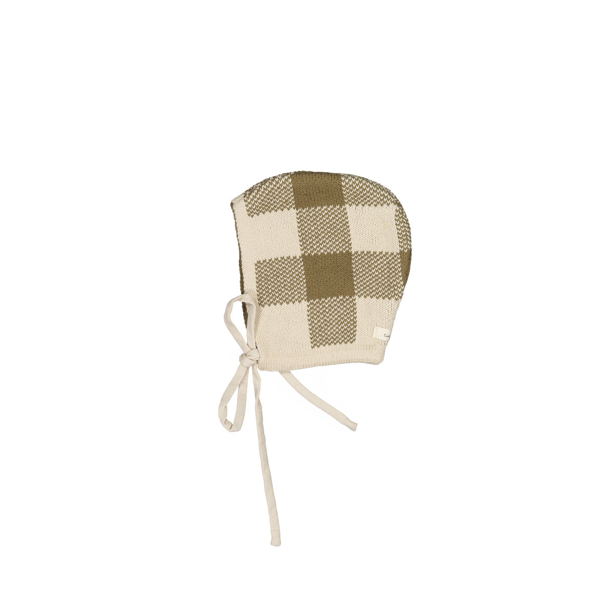 The Gingham Knit Bonnet - Golden