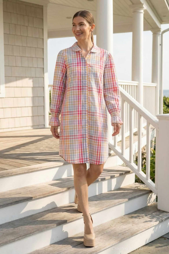 Gretchen Dress - Multi Gingham