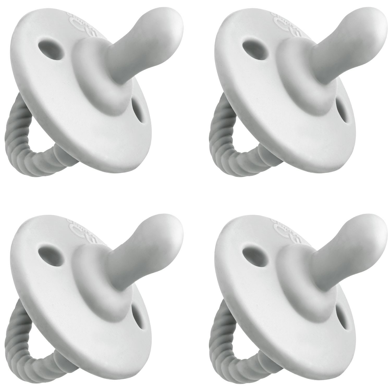 Pacifiers, 4 Pack by Comfy Cubs - Grey