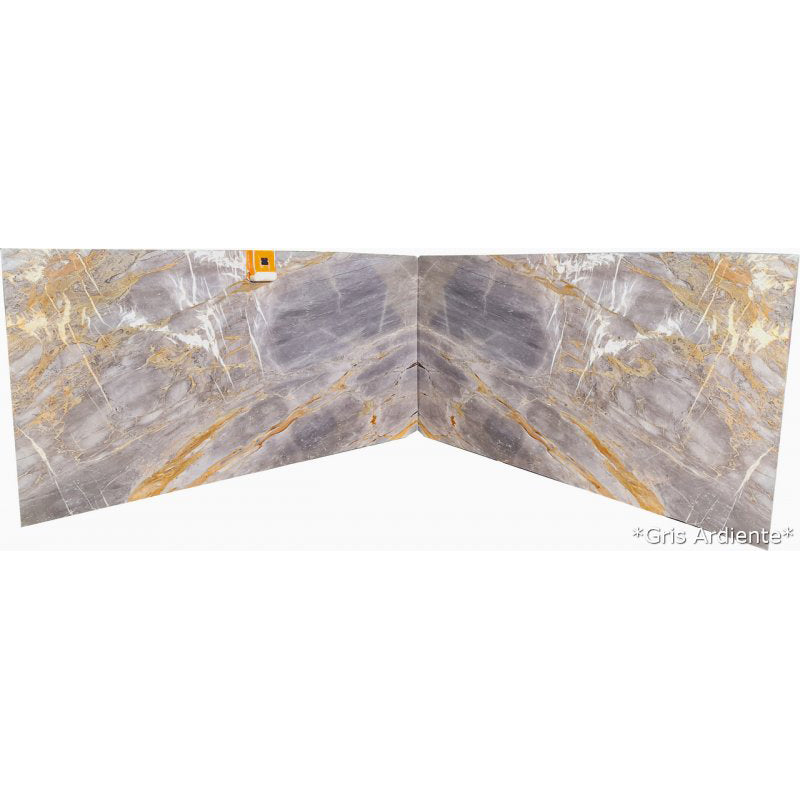 Gris Ardiente Gray Bookmatching Marble Slabs Polished - Livfloors Collection
