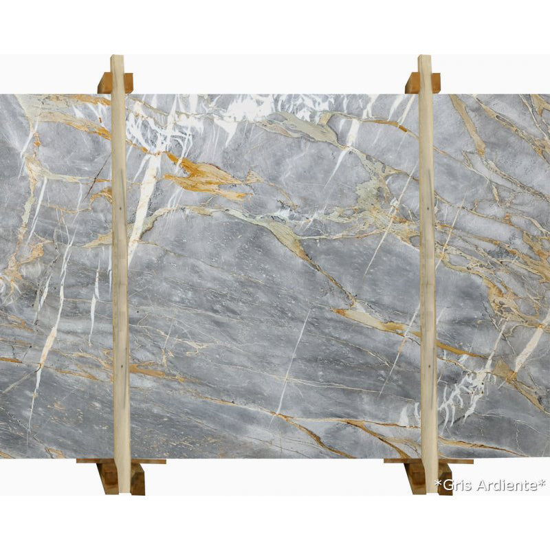 Gris Ardiente Gray Bookmatching Marble Slabs Polished - Livfloors Collection