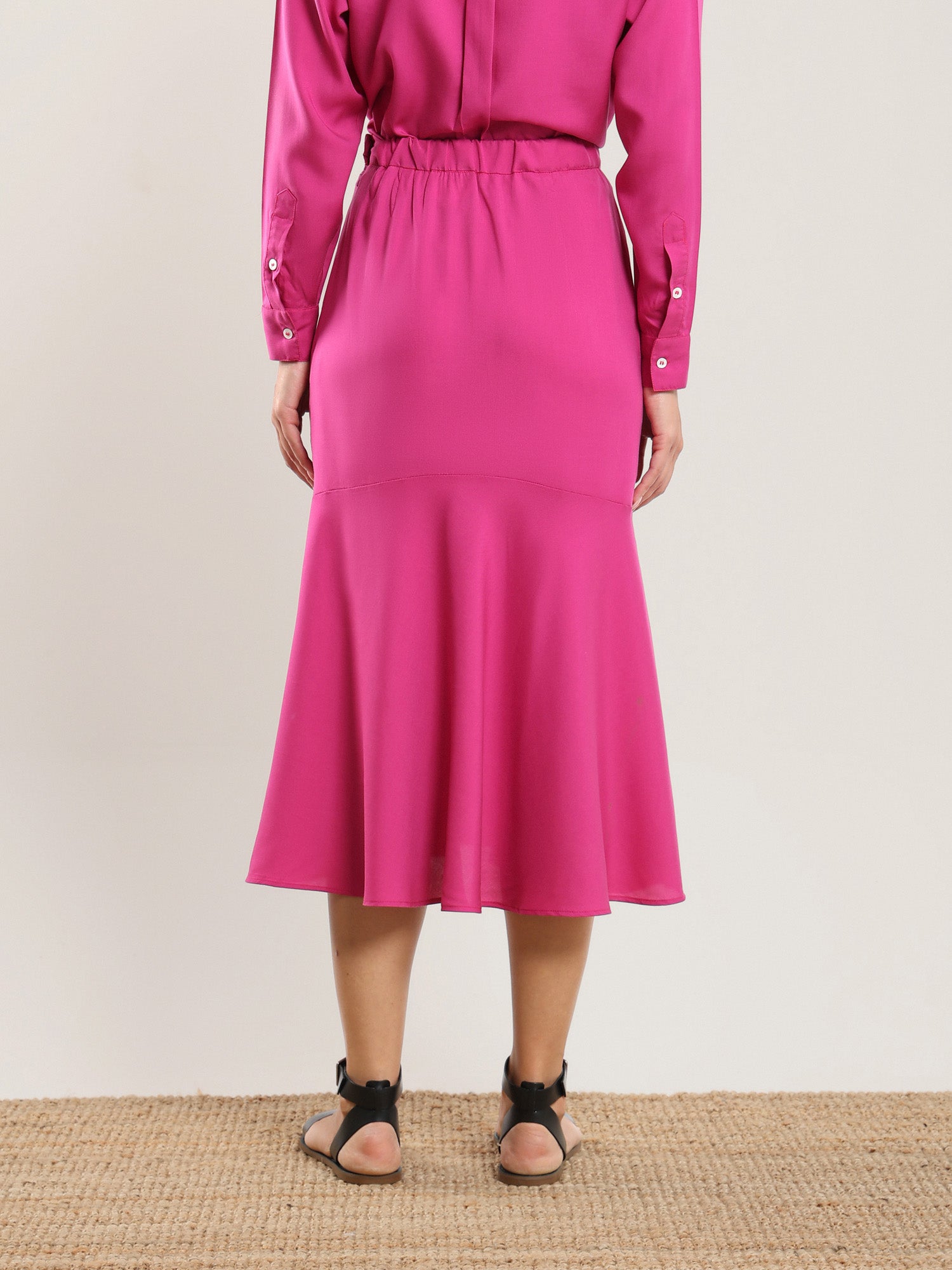Tencel Flared Skirt - Bougainvillea