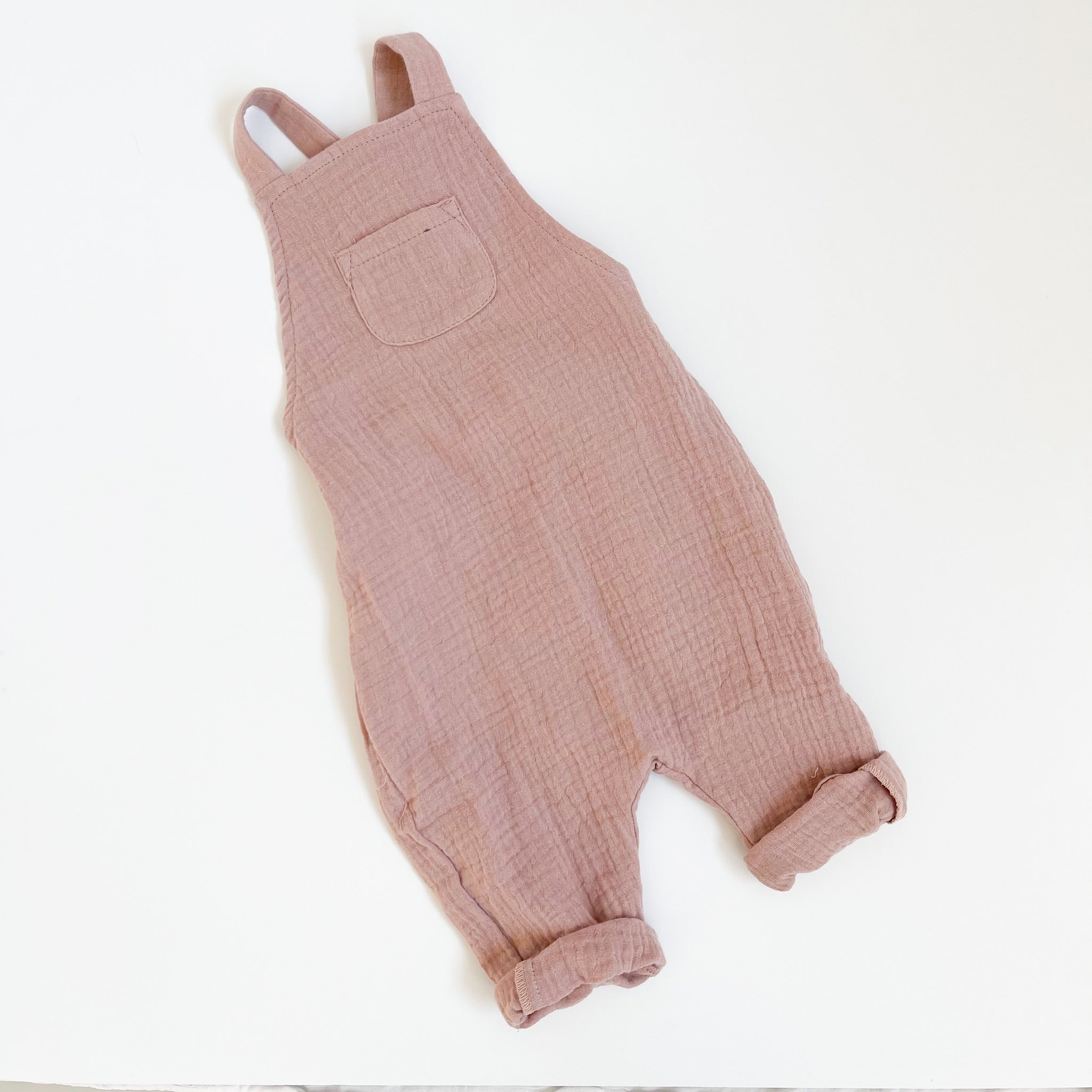 Cross Back Overall - Blush