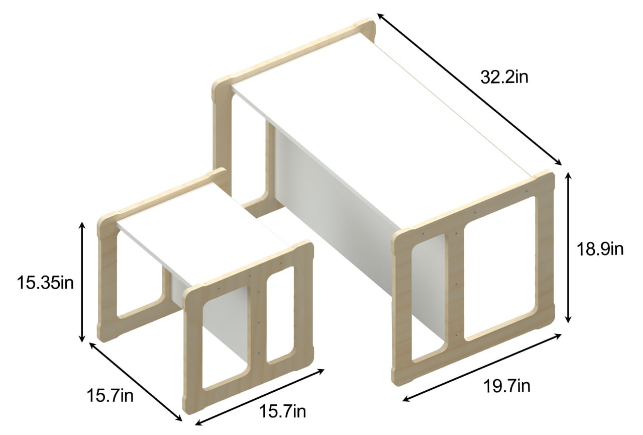 Hanover - Weaning Table and Chair Set Indoor Avenlur.com   