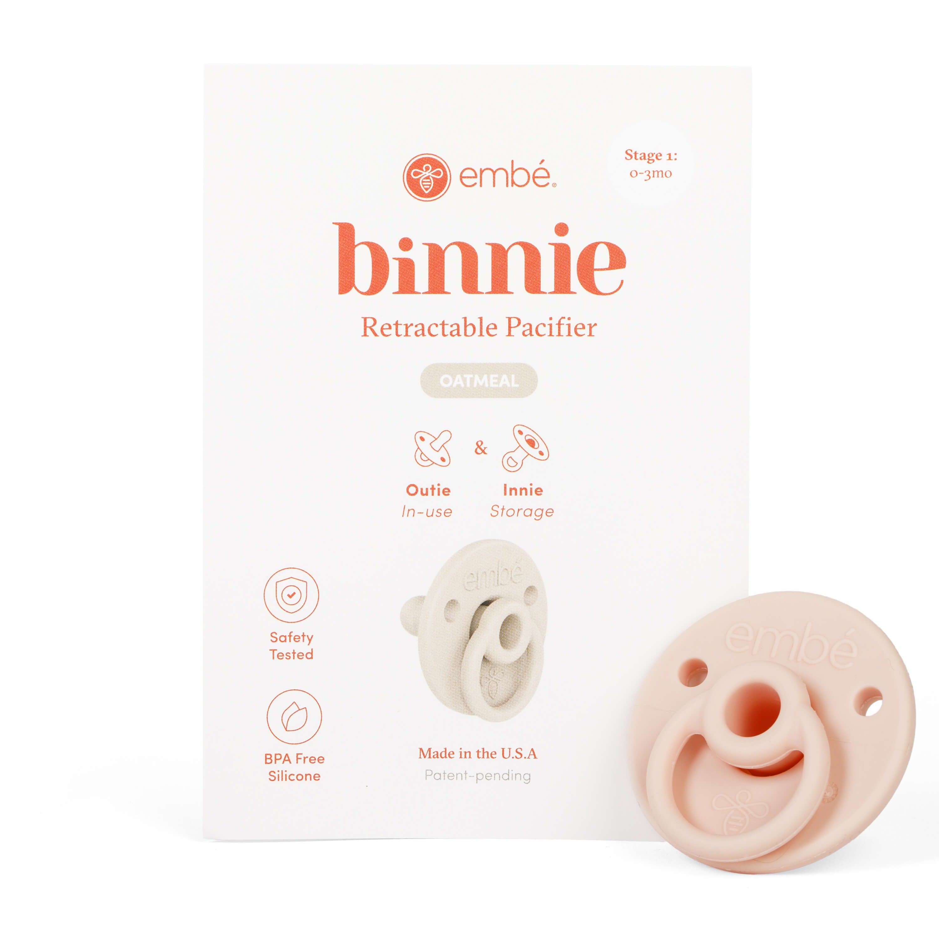 Binnie® Stow-Away Pacifier