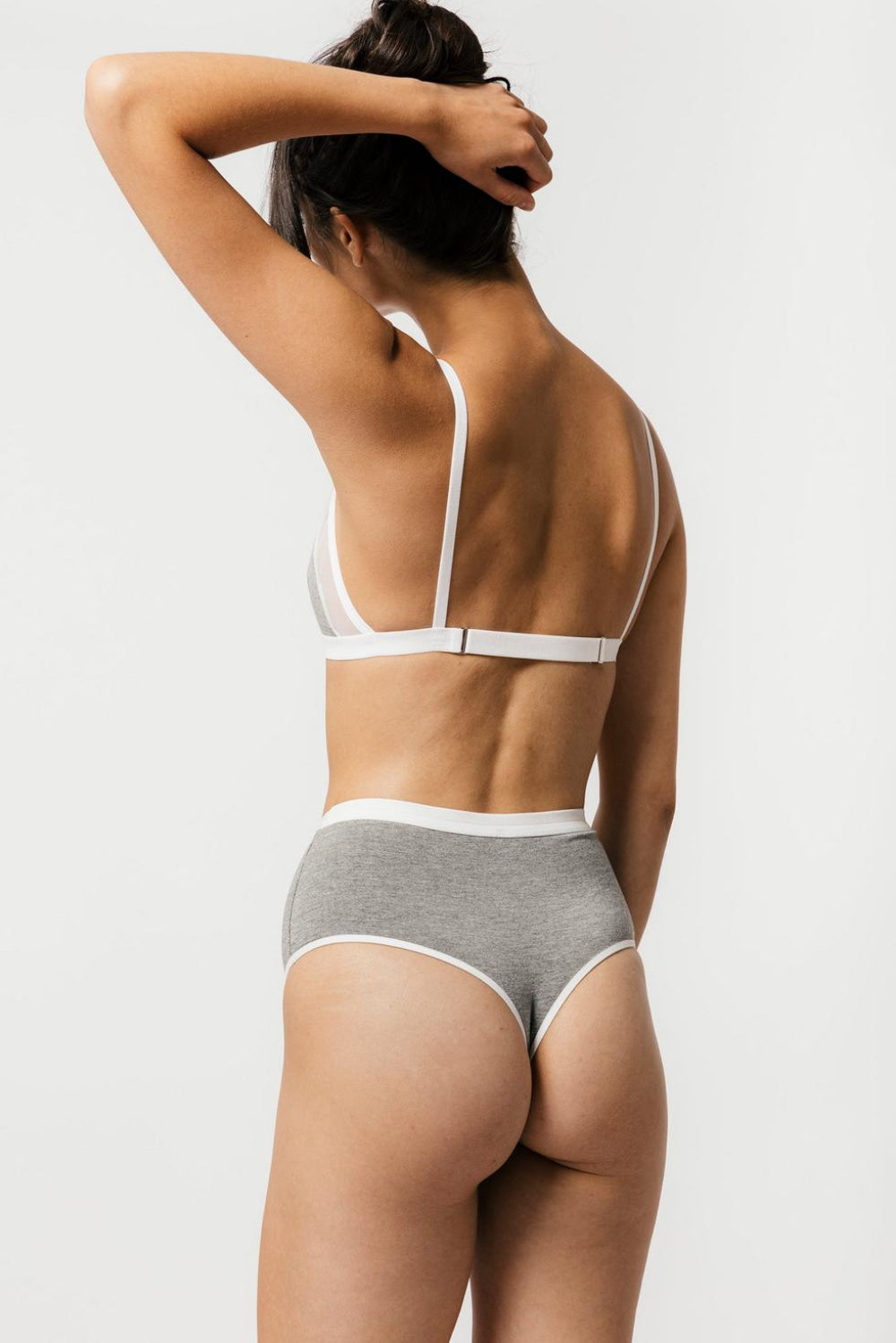 High Waist Thong - Grey - FINAL SALE