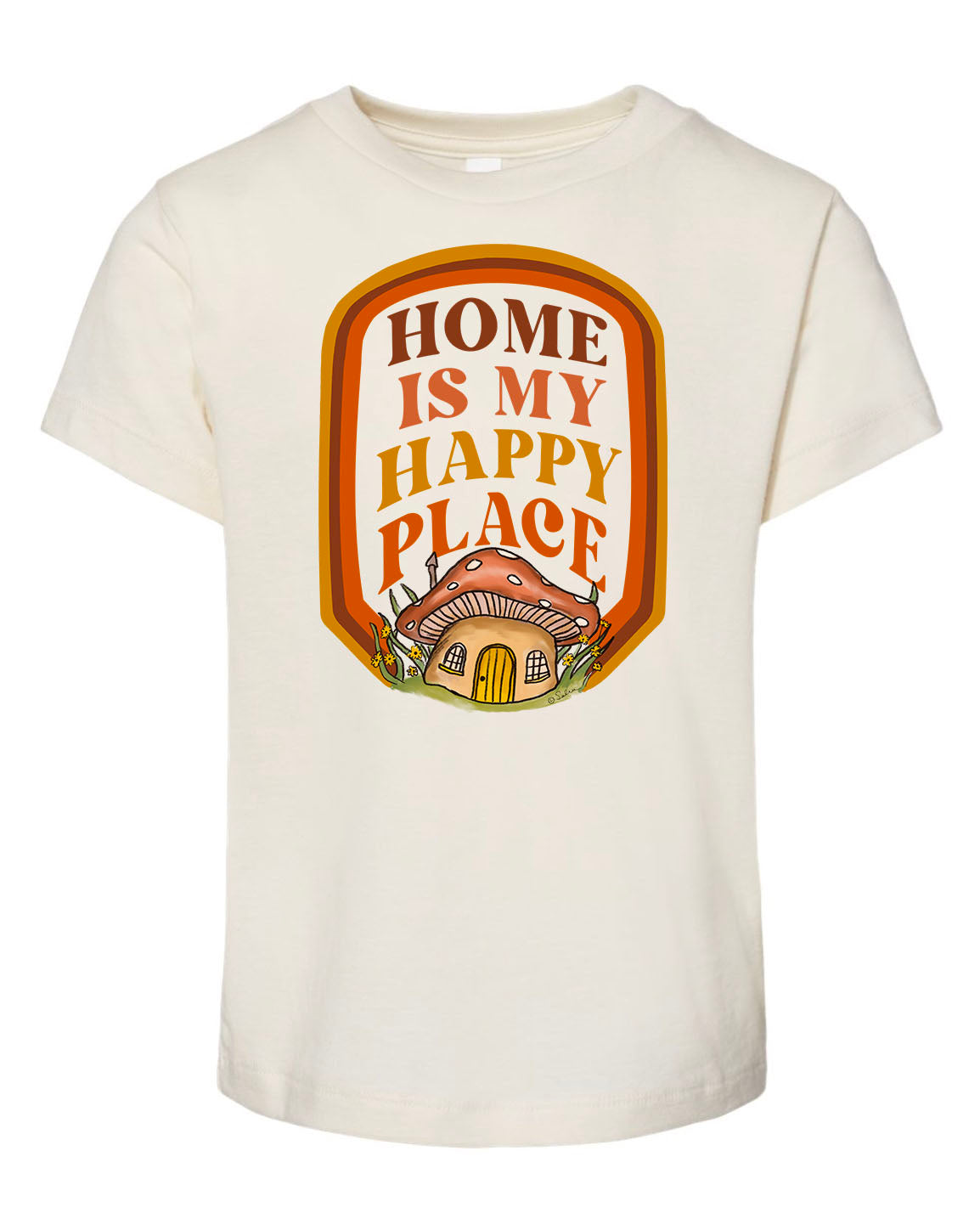 Home Is My Happy Place - Natural [Children's Tee] Onesie Raising Tito   