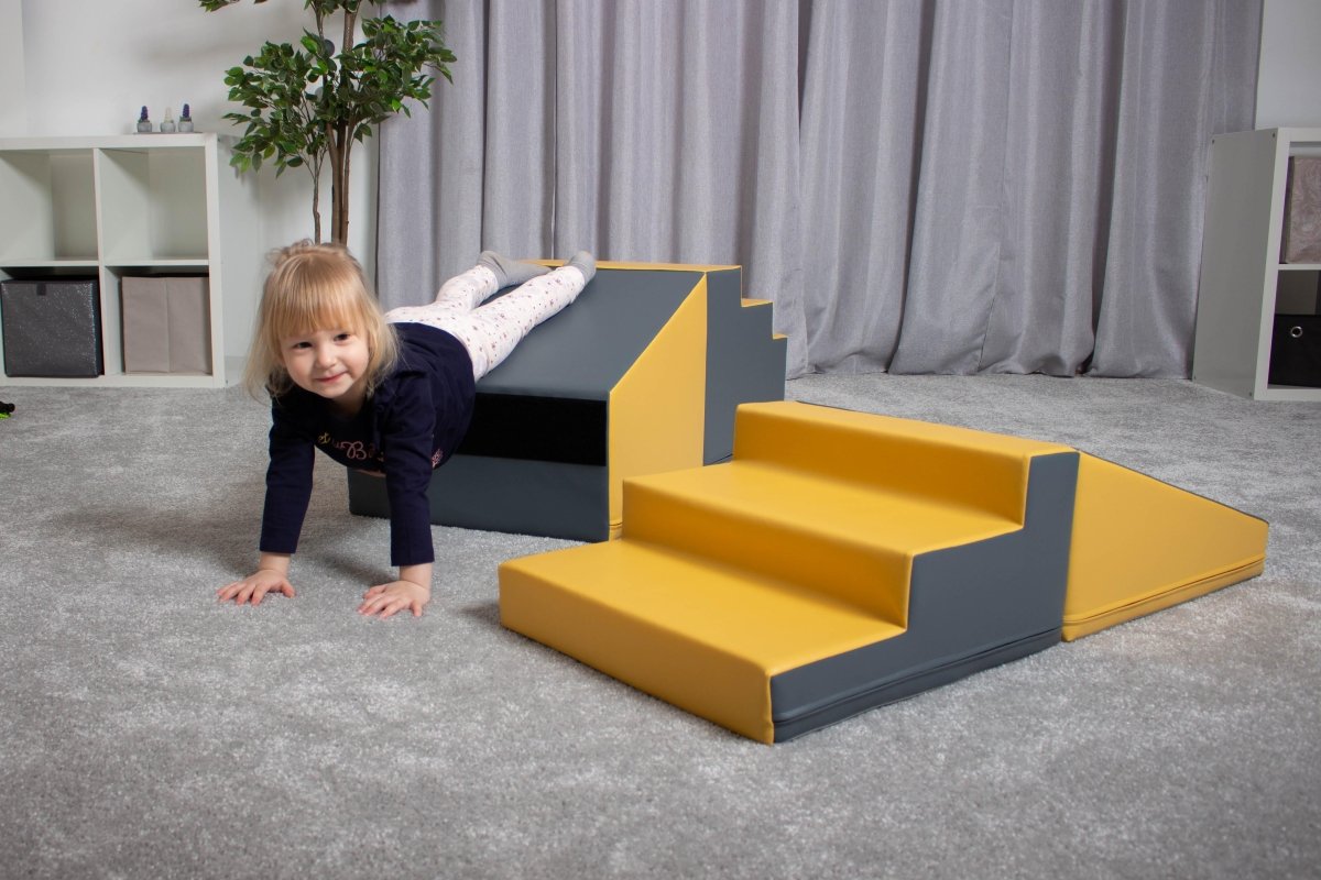 4 Piece Soft Play Step and Slide Set - Transformer