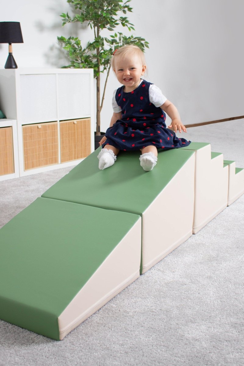 4 Piece Soft Play Step and Slide Set - Transformer
