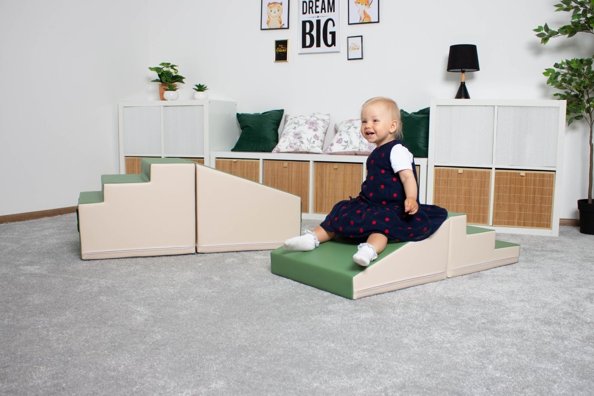 4 Piece Soft Play Step and Slide Set - Transformer