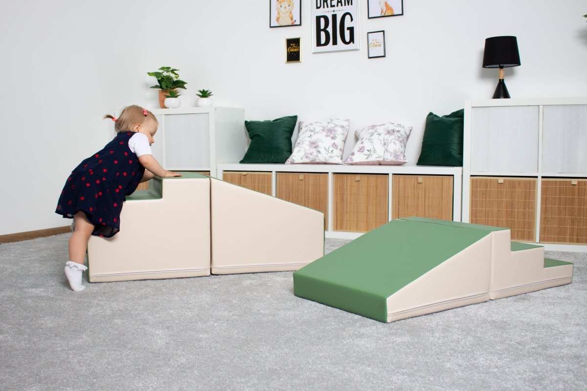 4 Piece Soft Play Step and Slide Set - Transformer