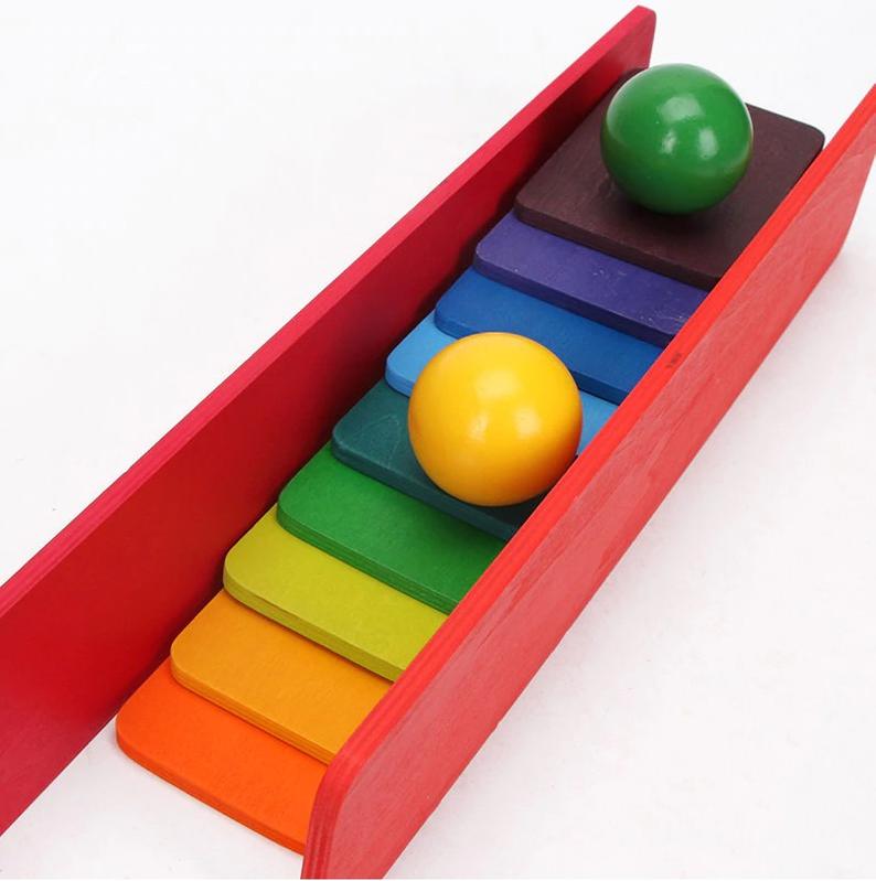 **Pre-order (Ships in 2-3 Weeks)**11 Pcs Wooden Rainbow Rectangular Building Boards in Primary Colors