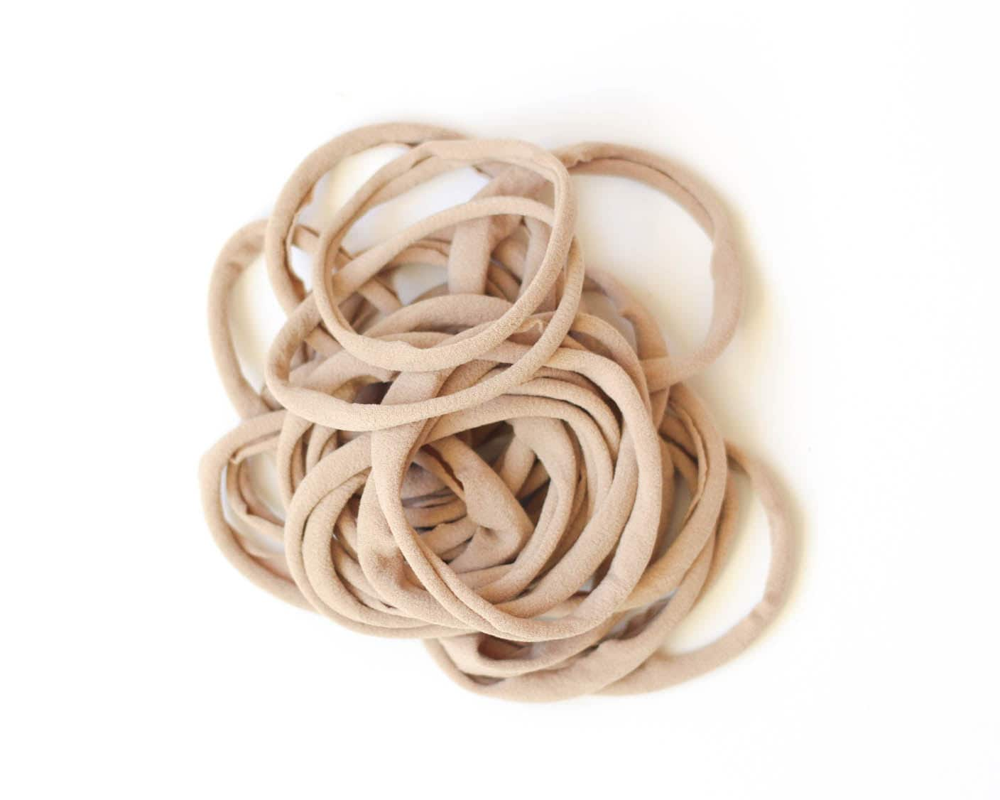 Nude Nylon Headbands WHOLESALE | Set of 1-400