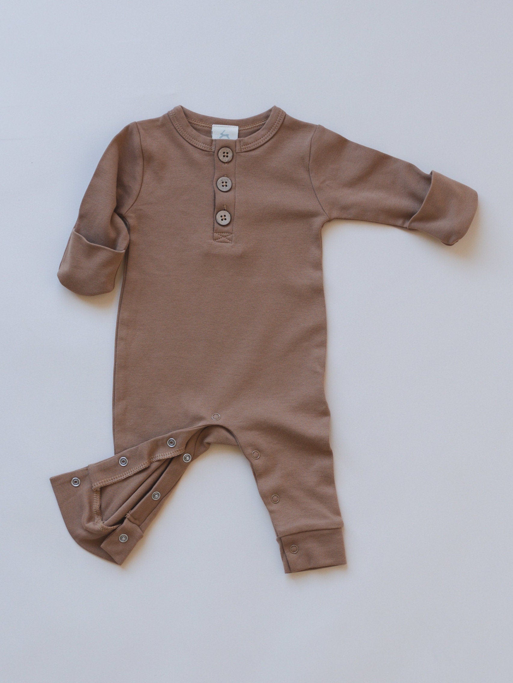 Organic Cotton Henley Romper