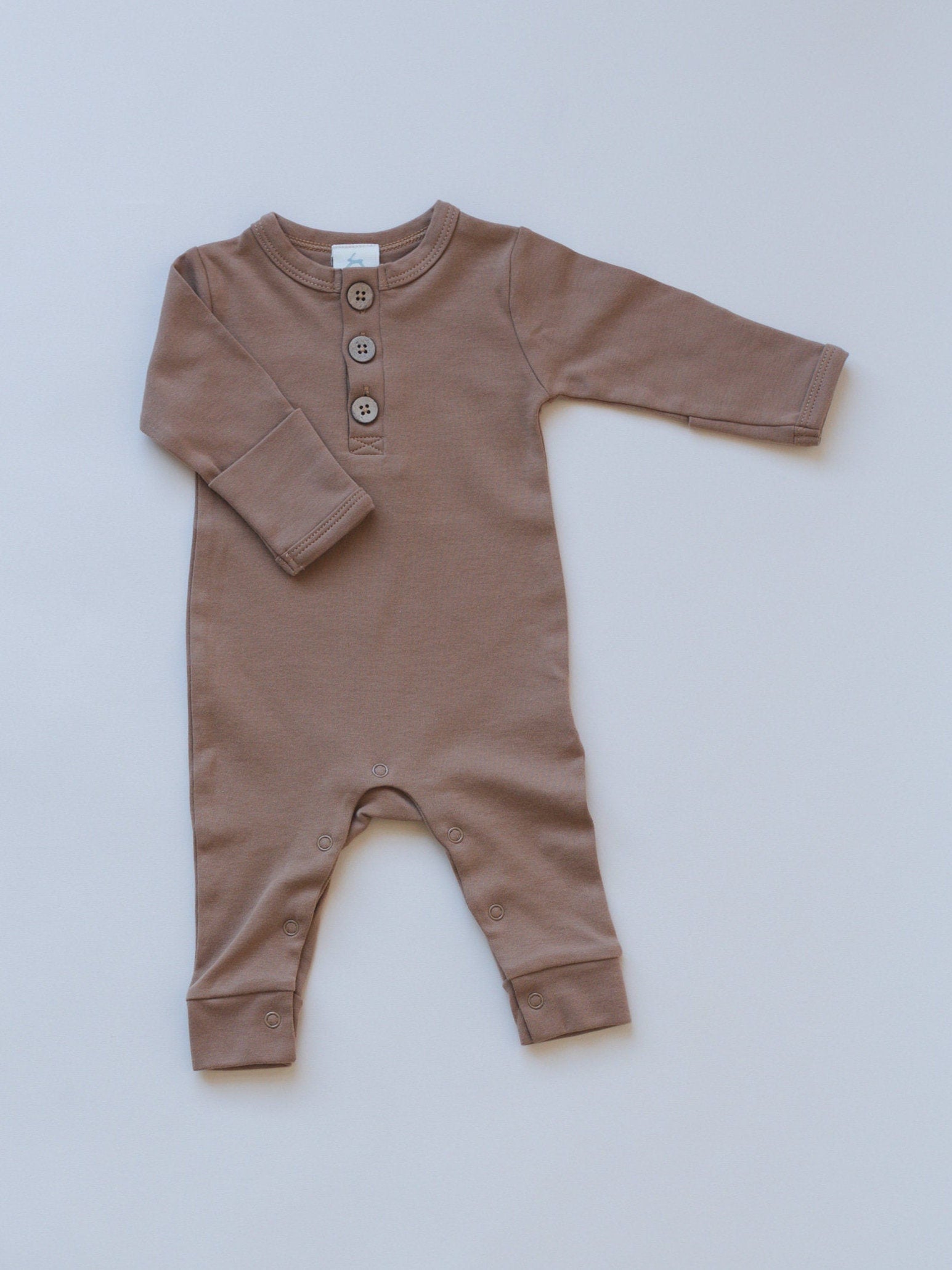 Organic Cotton Henley Romper