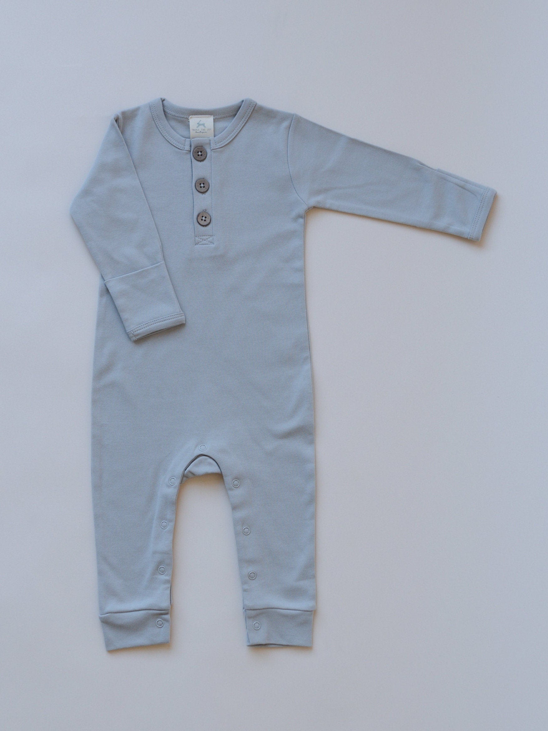 Organic Cotton Henley Romper