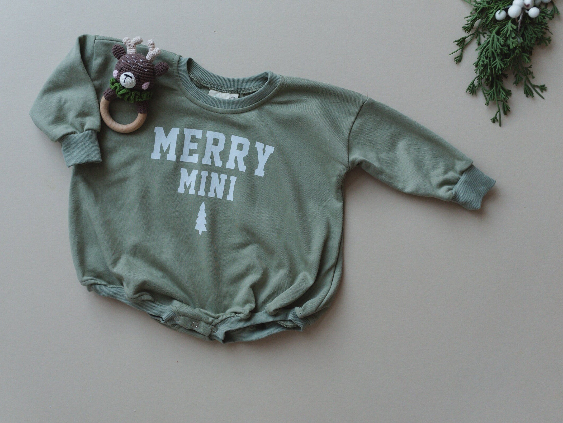 Merry Mini Sweatshirt Romper