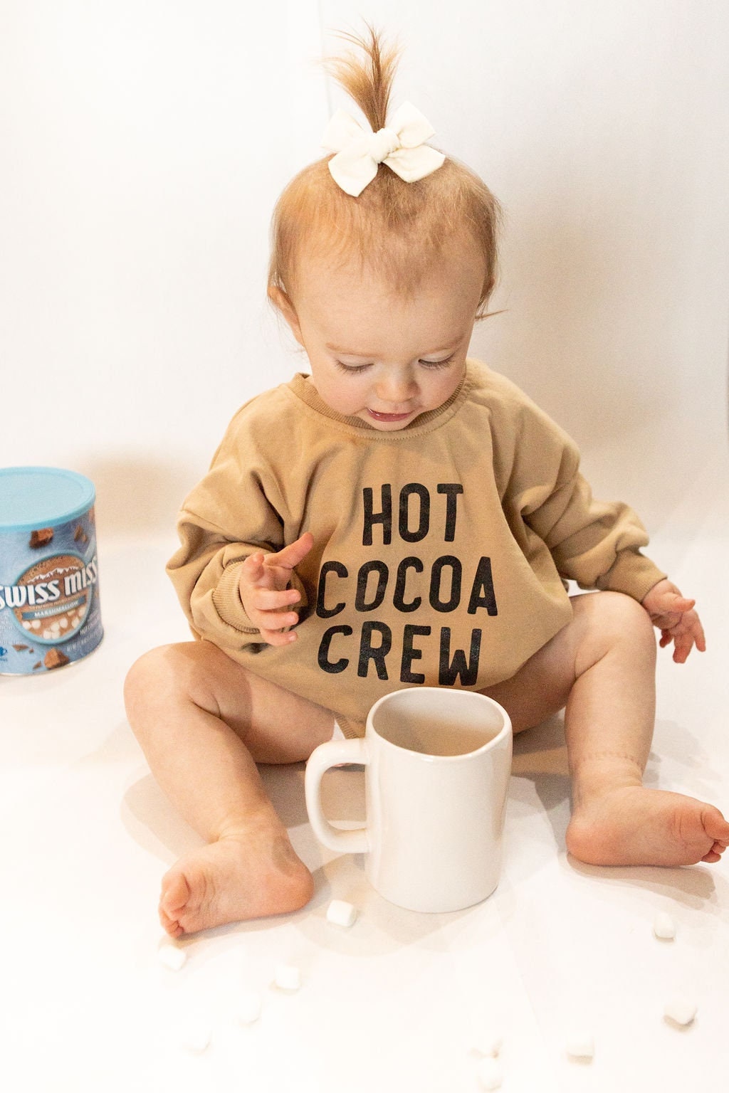 Hot Cocoa Crew Sweatshirt Romper - more colors