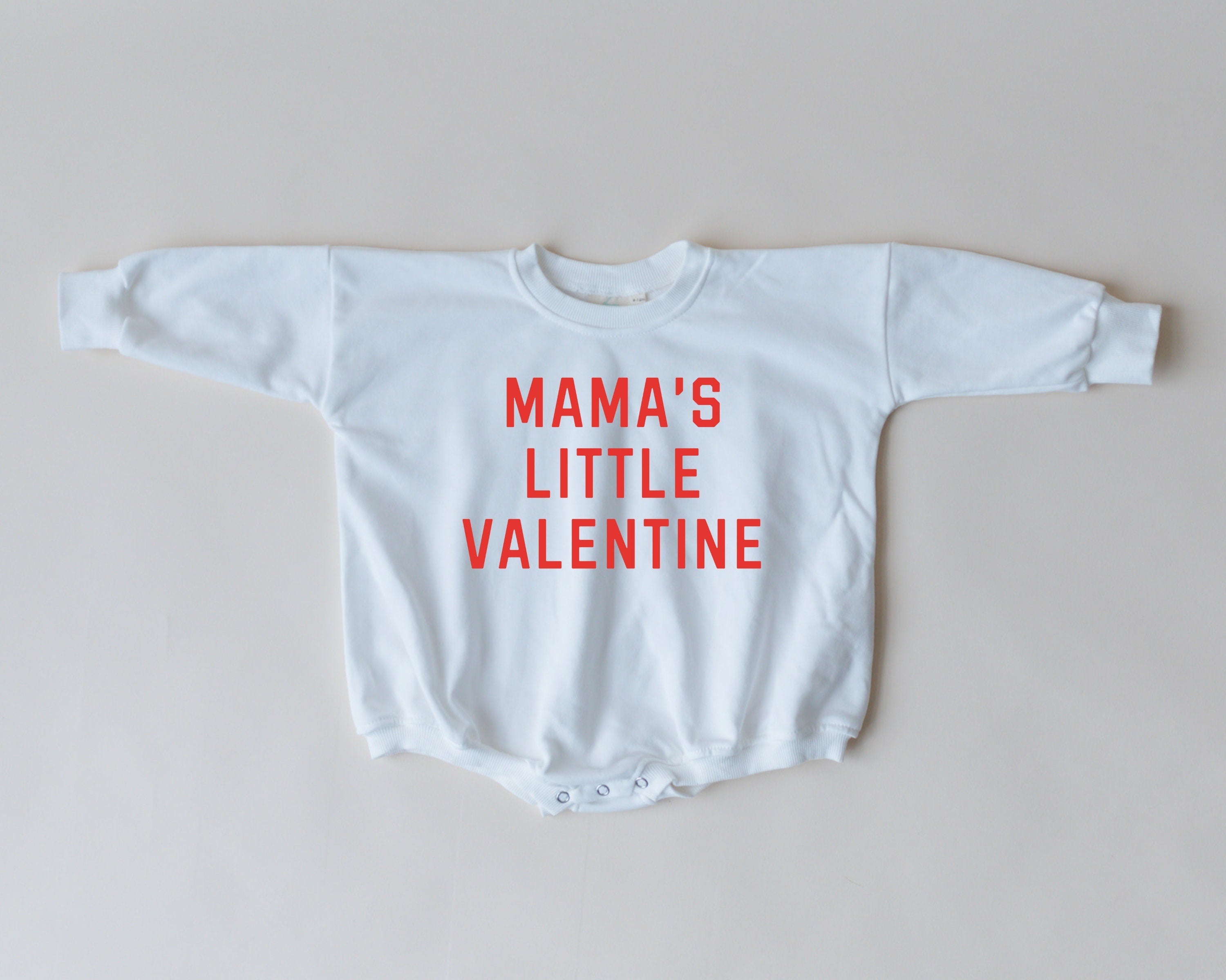 Mama's Little Valentine Sweatshirt Romper - more colors