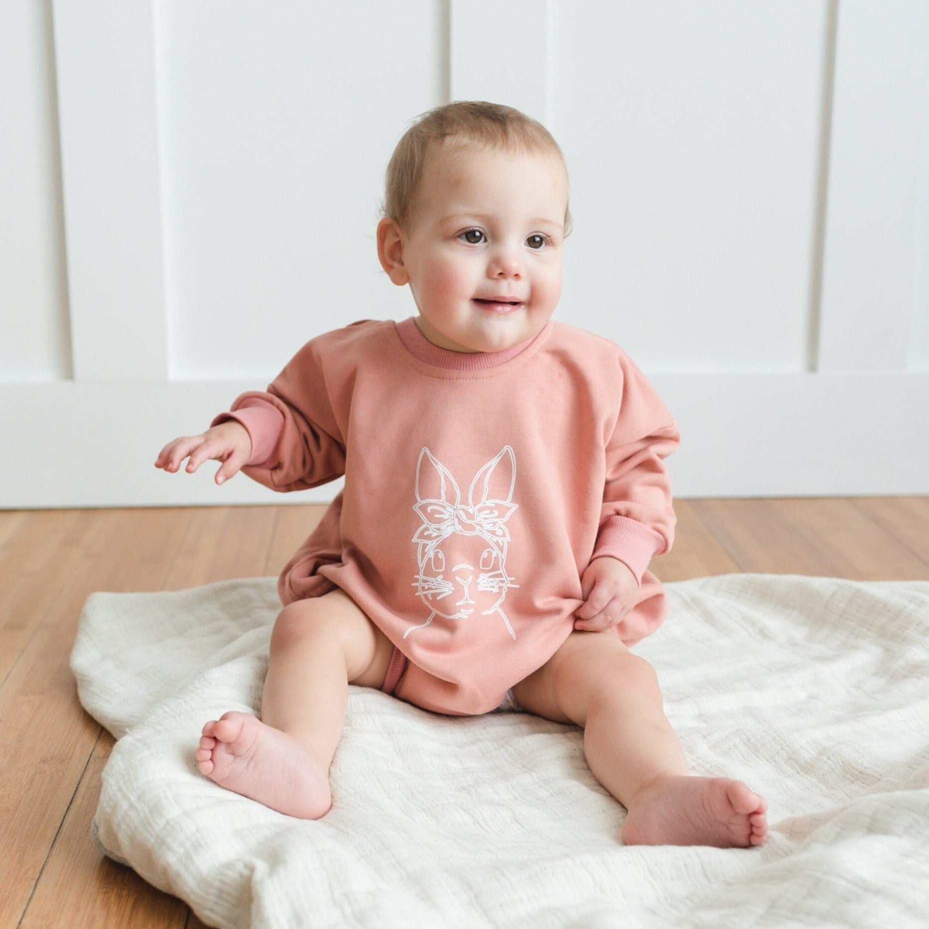 Boho Bunny Sweatshirt Romper - more colors