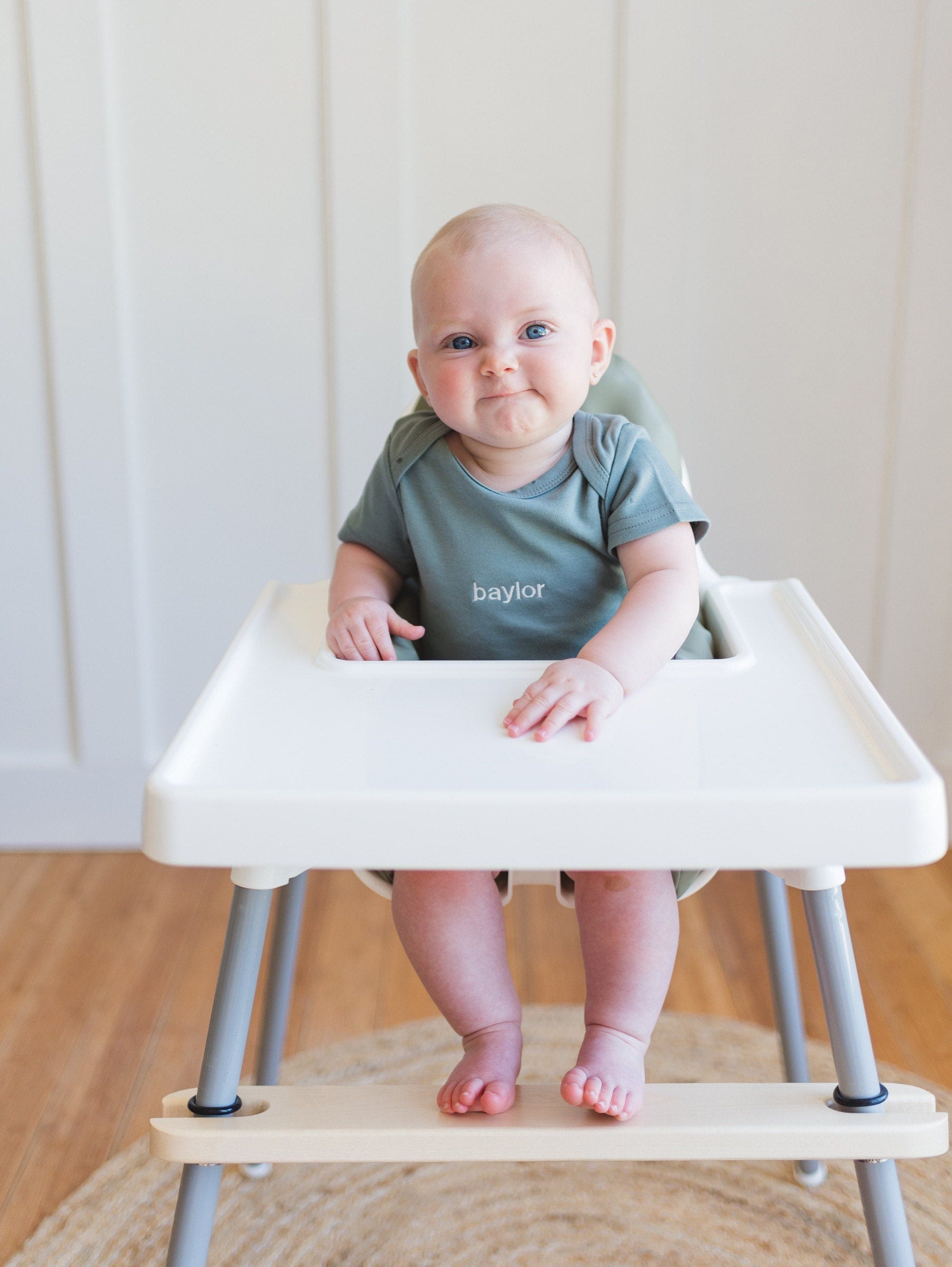 Custom Embroidered Organic Cotton Bodysuit or T-Shirt Romper - more colors