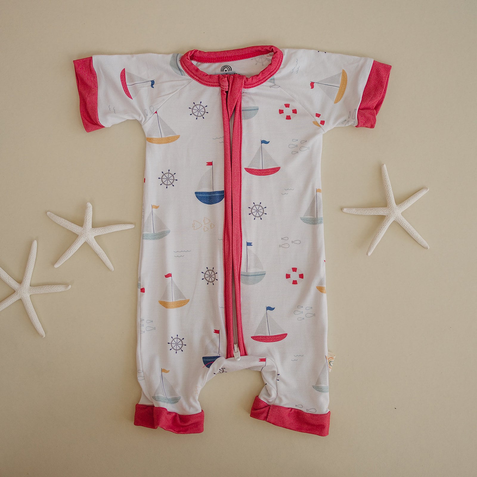 Sail Away Bamboo Shorty Romper *9-12 months left