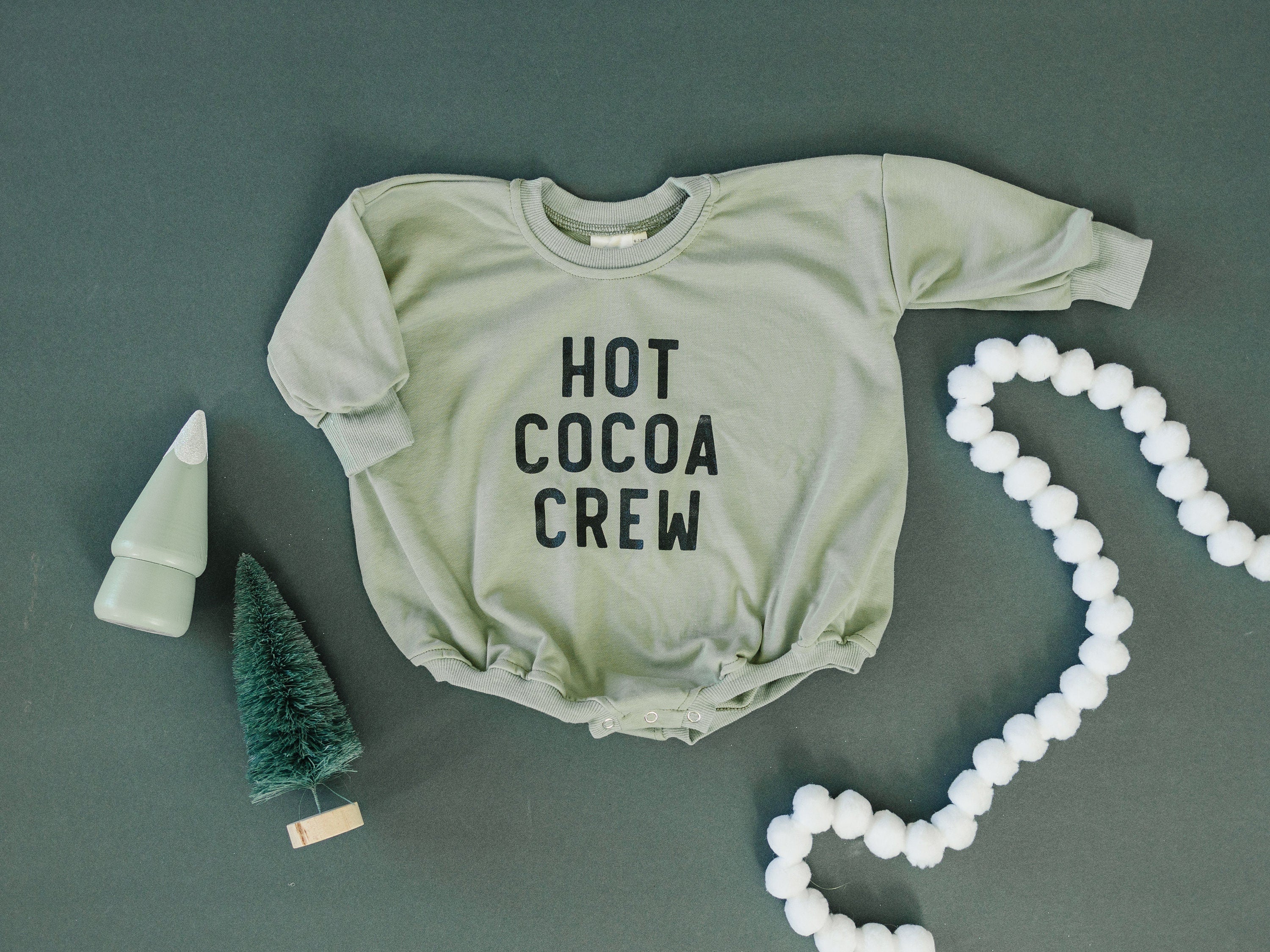 Hot Cocoa Crew Sweatshirt Romper - more colors