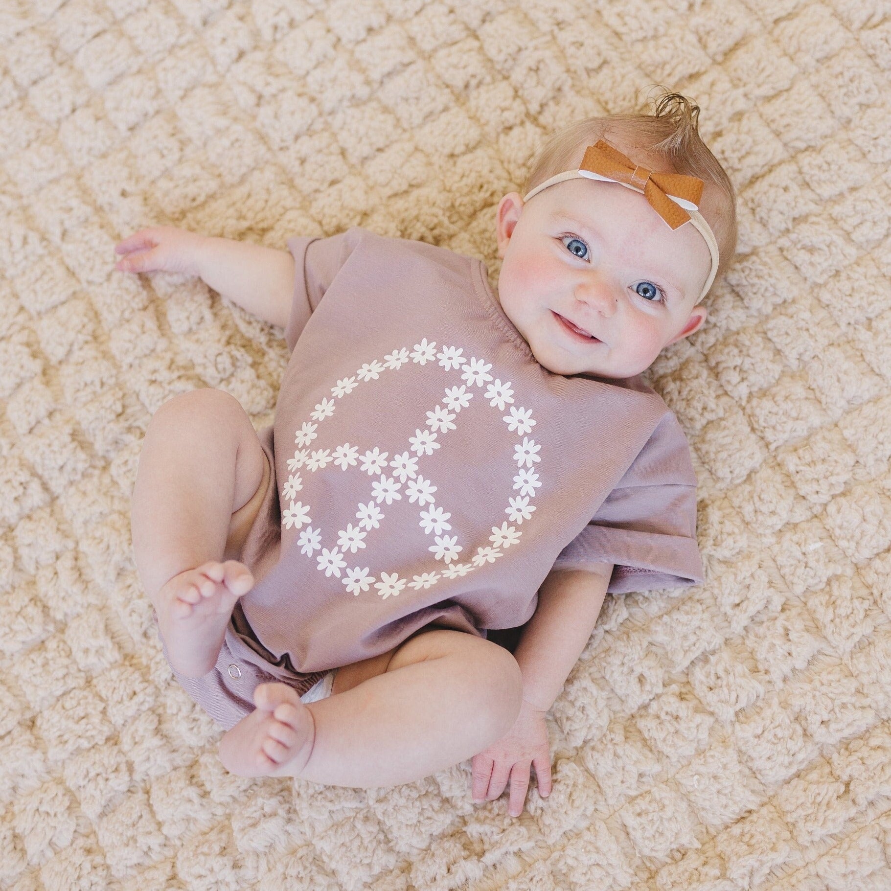 Daisy Peace Sign T-Shirt Romper