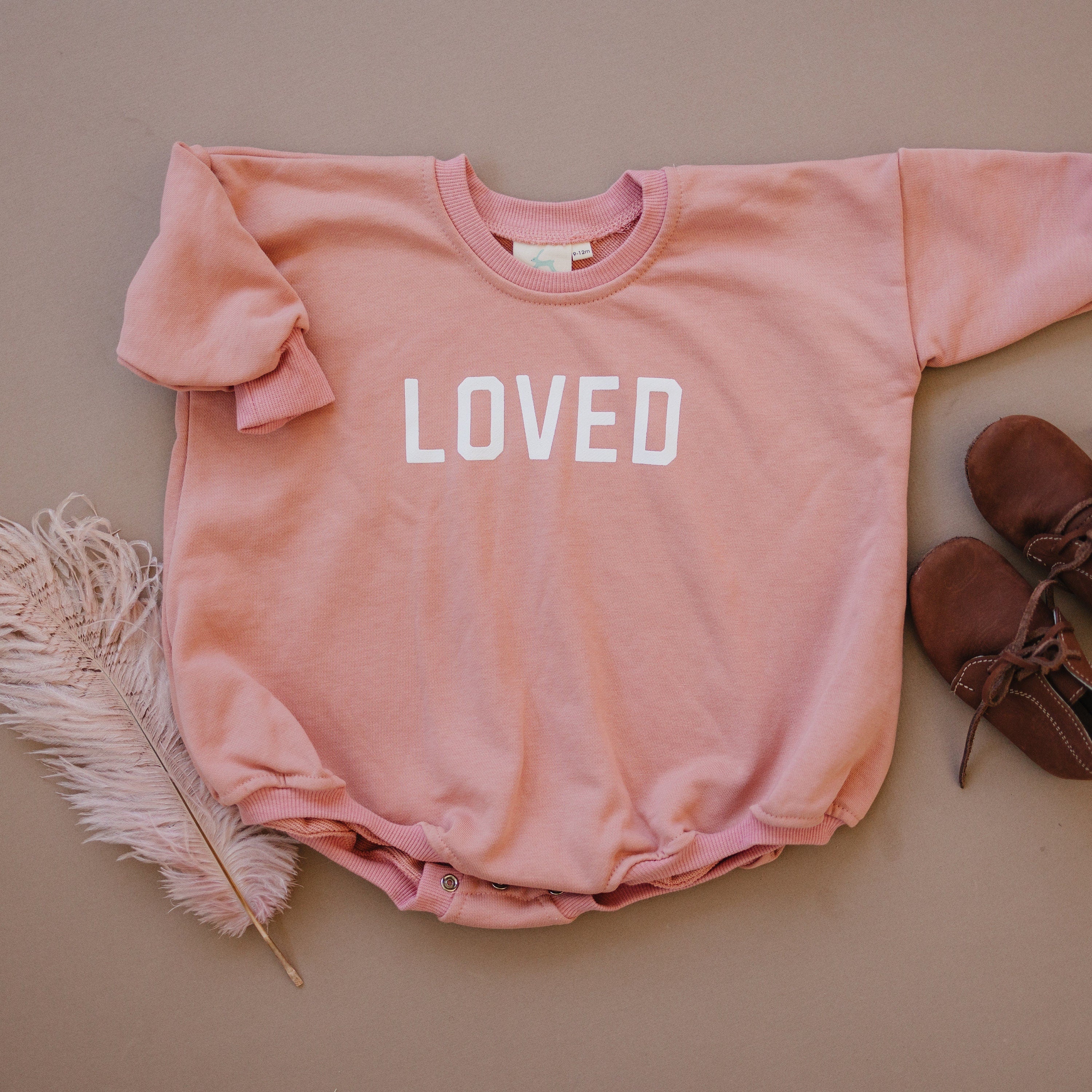 Loved Sweatshirt Romper - More Colors