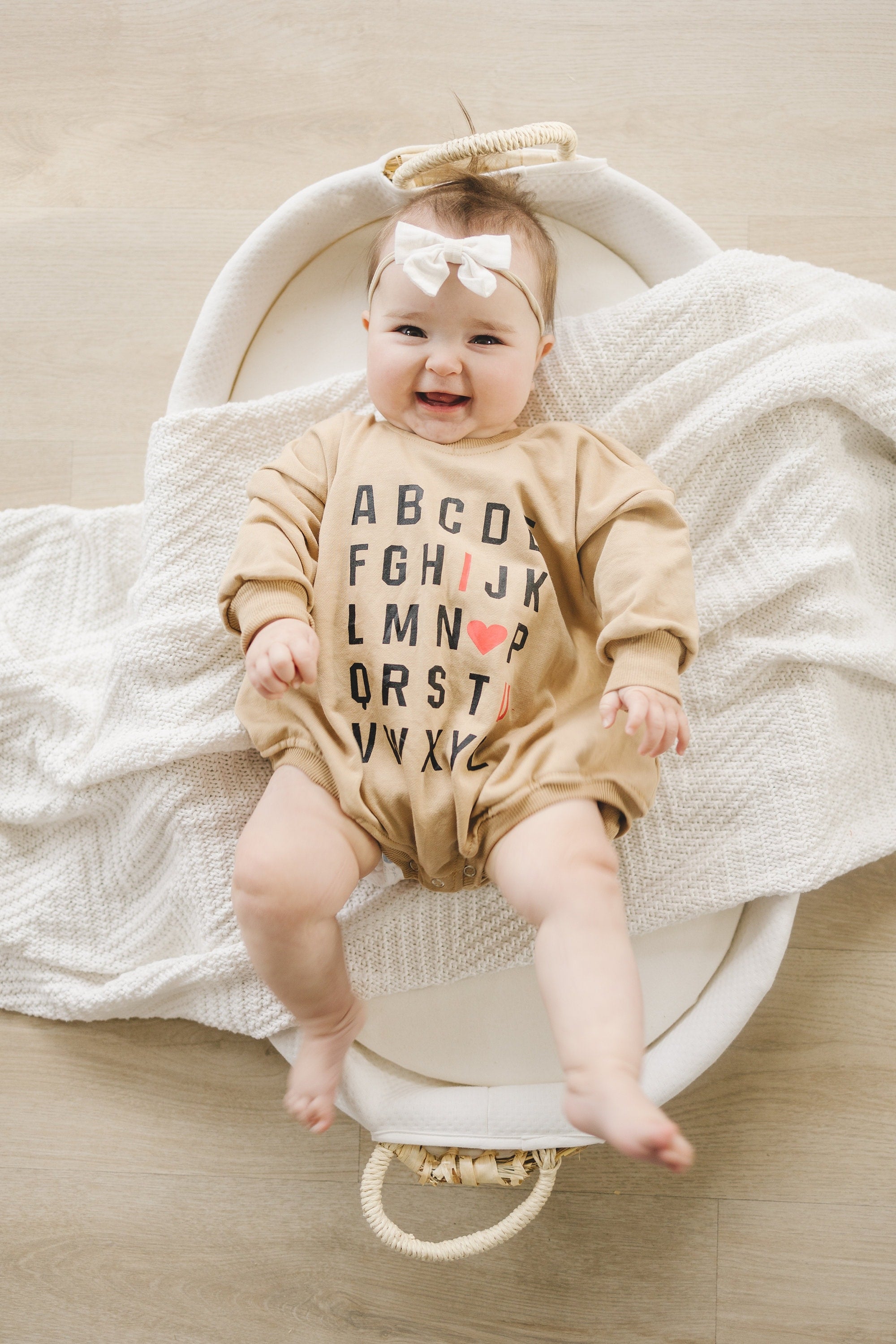 ABC I Love You Sweatshirt Romper - more colors