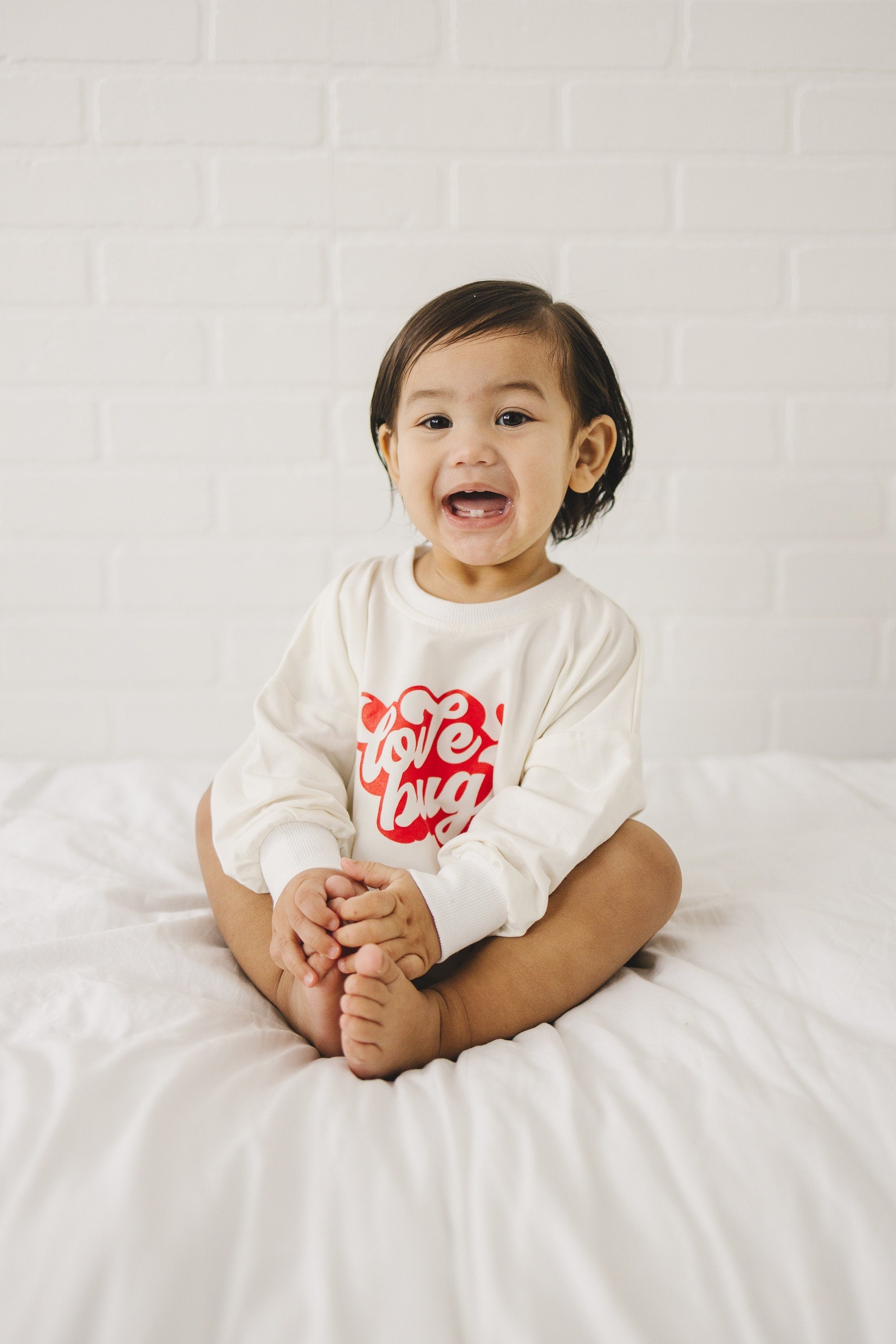 Love Bug Bamboo Sweatshirt Romper