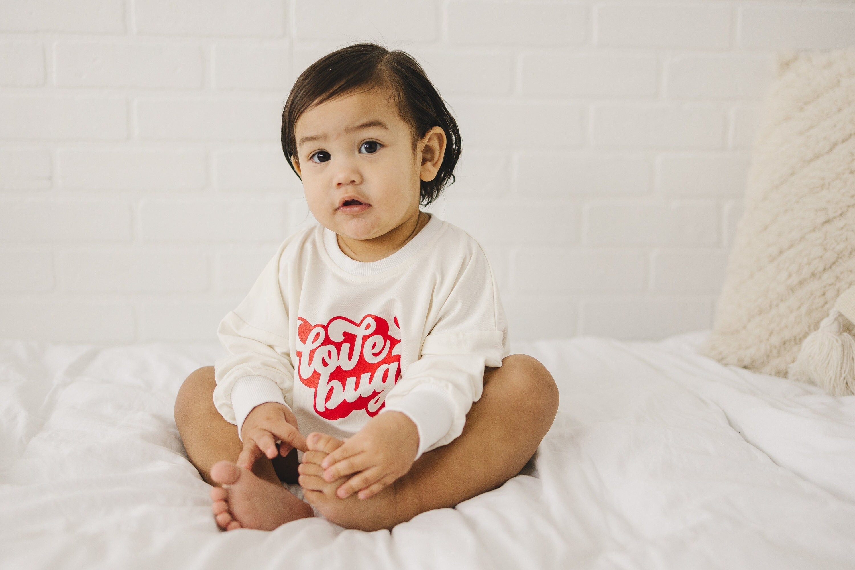 Love Bug Bamboo Sweatshirt Romper