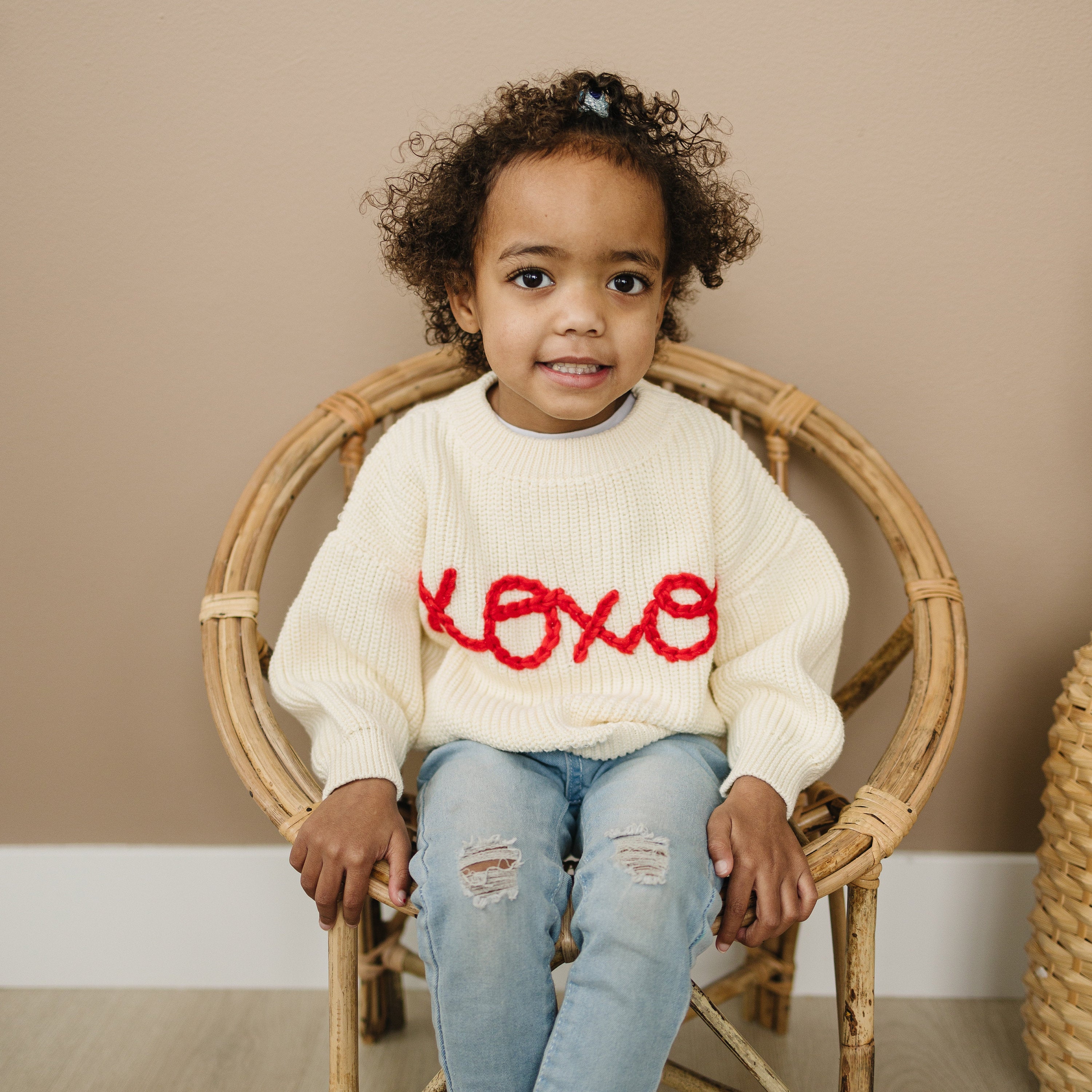 XOXO Hand Embroidered Sweater