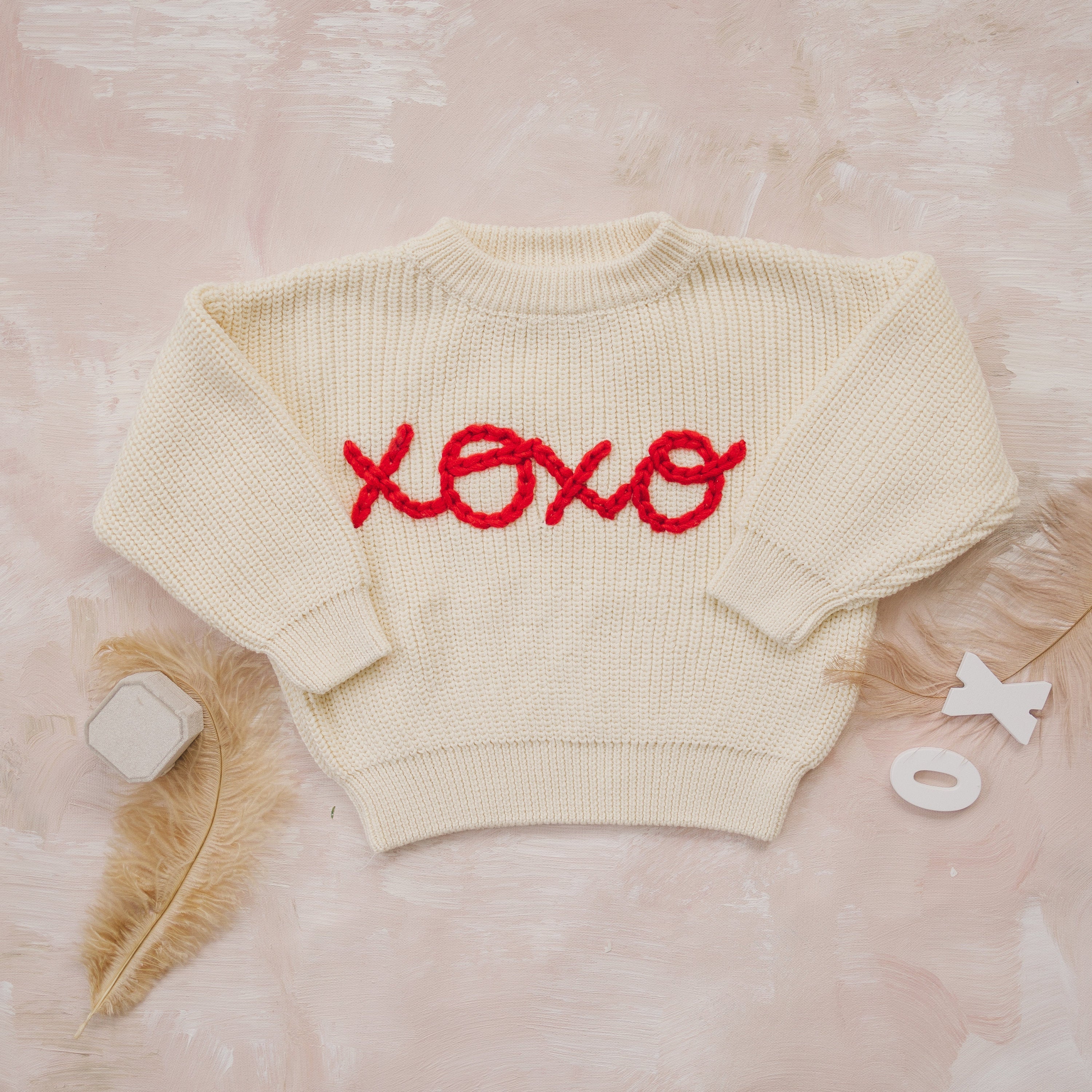 XOXO Hand Embroidered Sweater