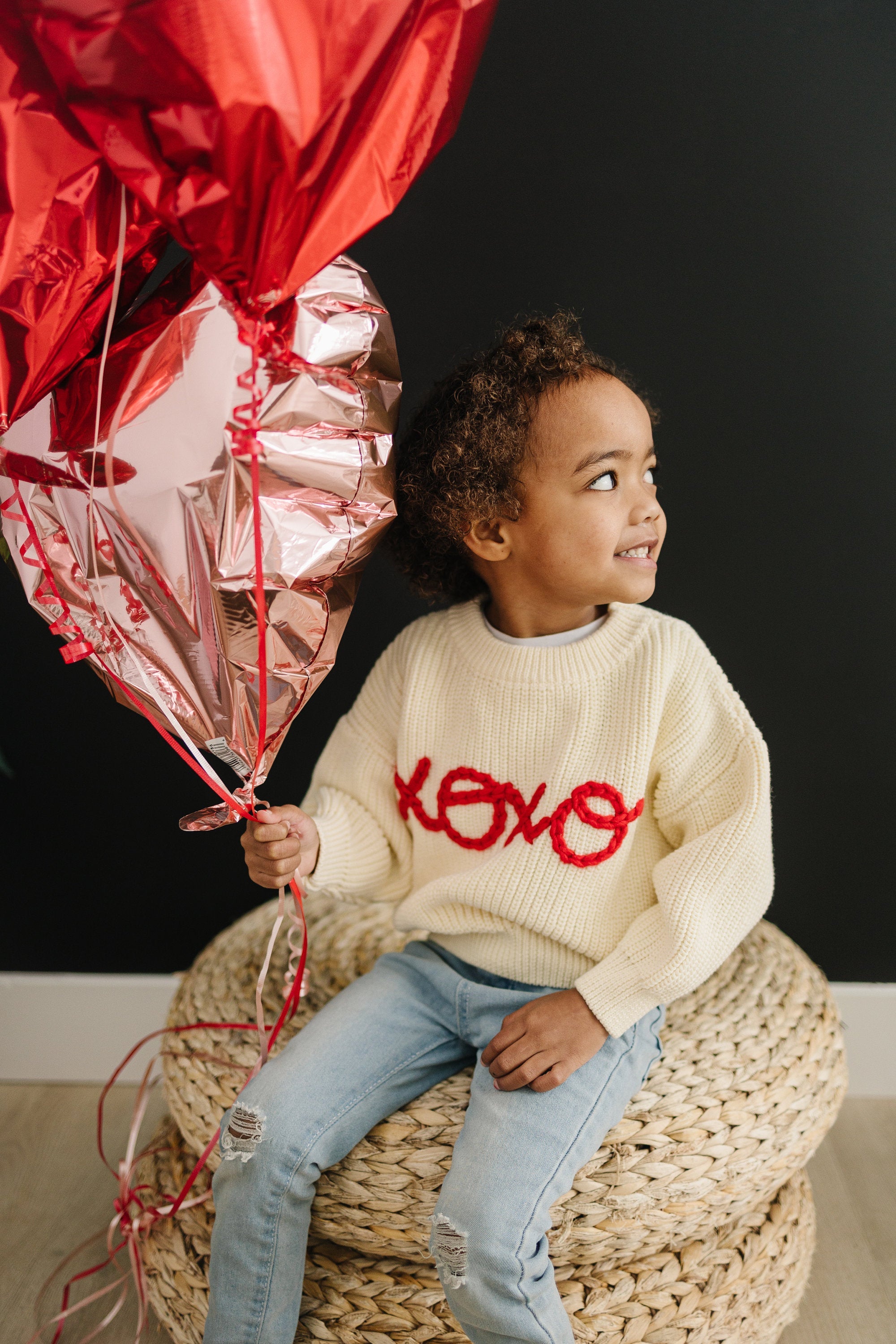 XOXO Hand Embroidered Sweater