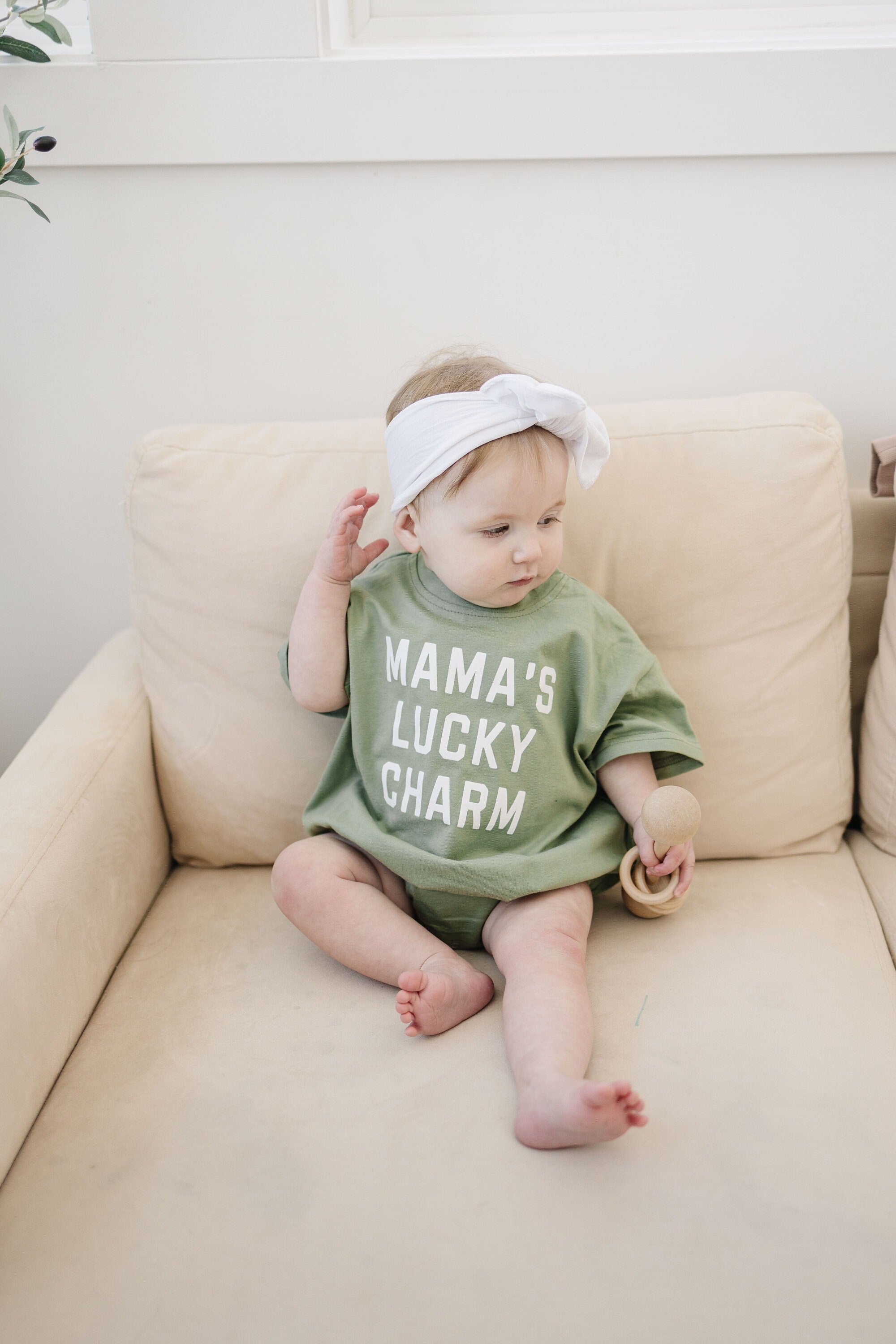 Mama's Lucky Charm T-Shirt Romper