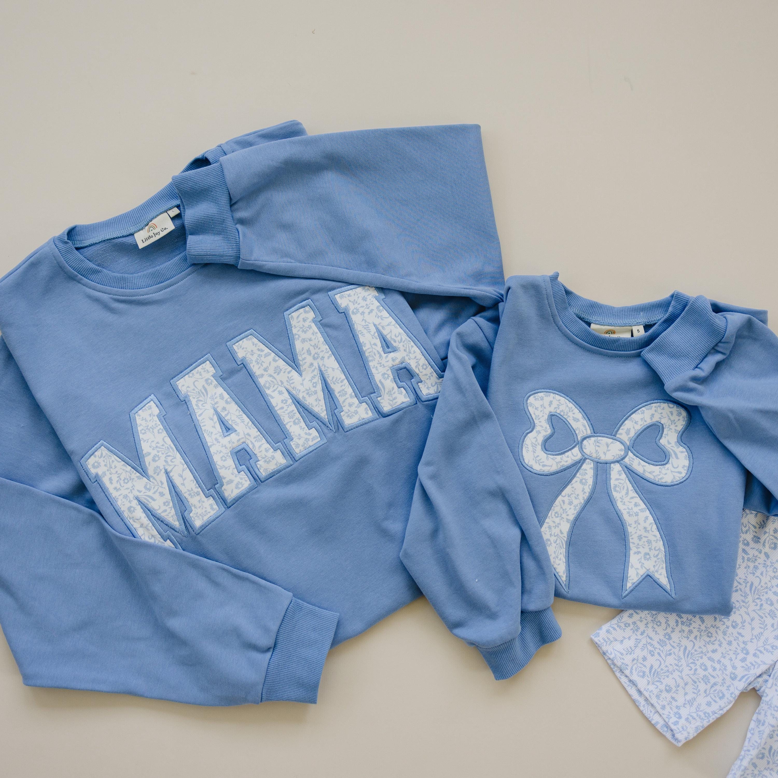 Mama Applique Crewneck Sweatshirt - Embroidered Womens Crew Sweatshirt - Mommy and Me Matching Outfit