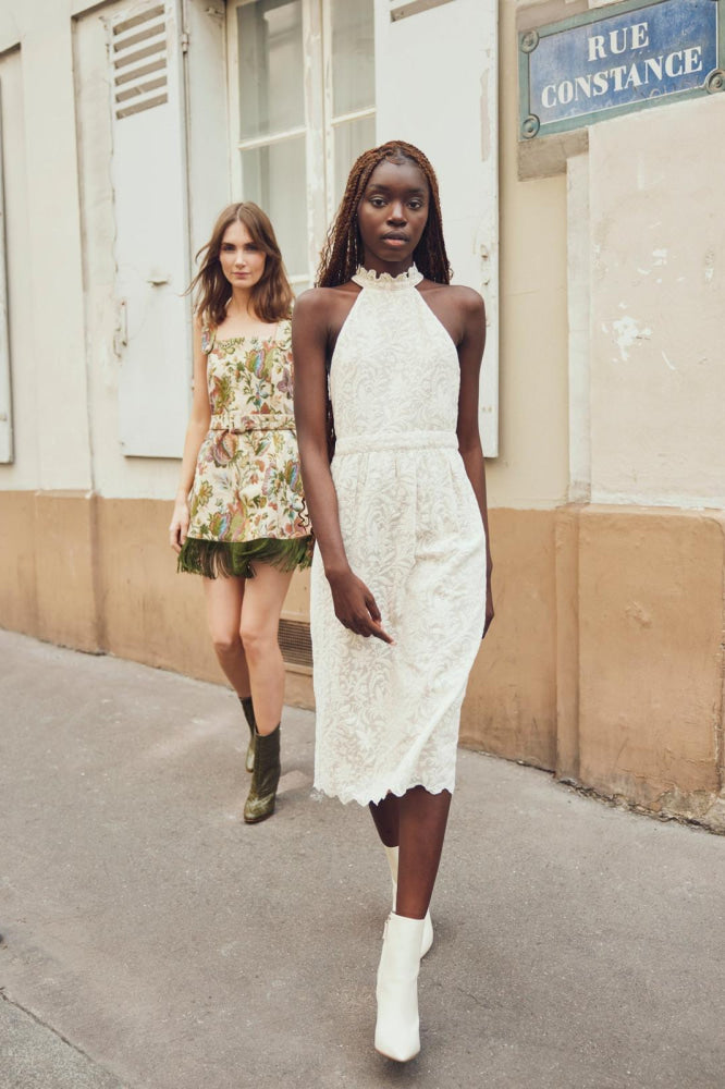 Ilona Midi Dress - Ivory Crochet Lace - FINAL SALE