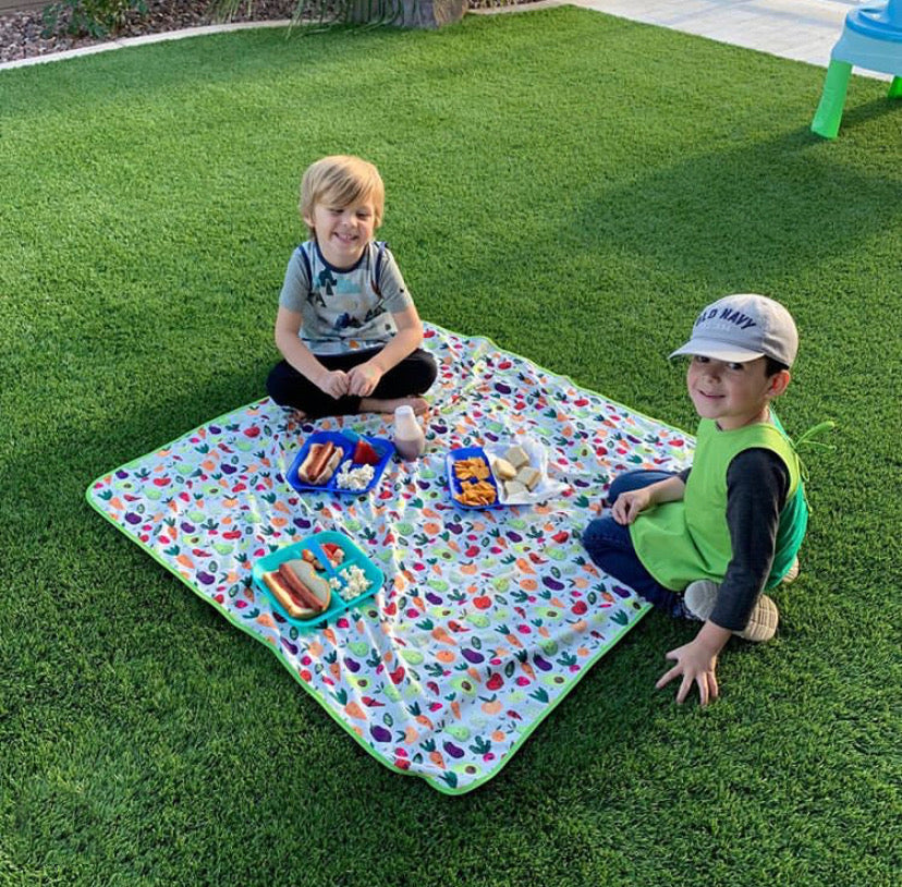 Market Fresh Produce Splash Mat - A Waterproof Catch-All for Highchair Spills and More!