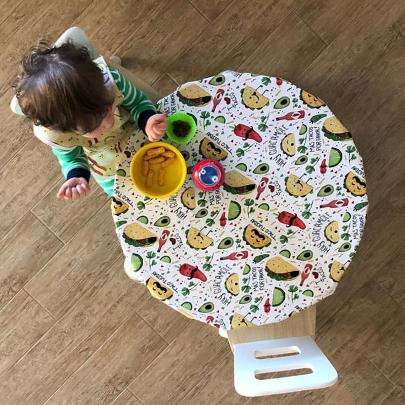 Taco Party Splash Mat - A Waterproof Catch-All for Highchair Spills and More!  BapronBaby   