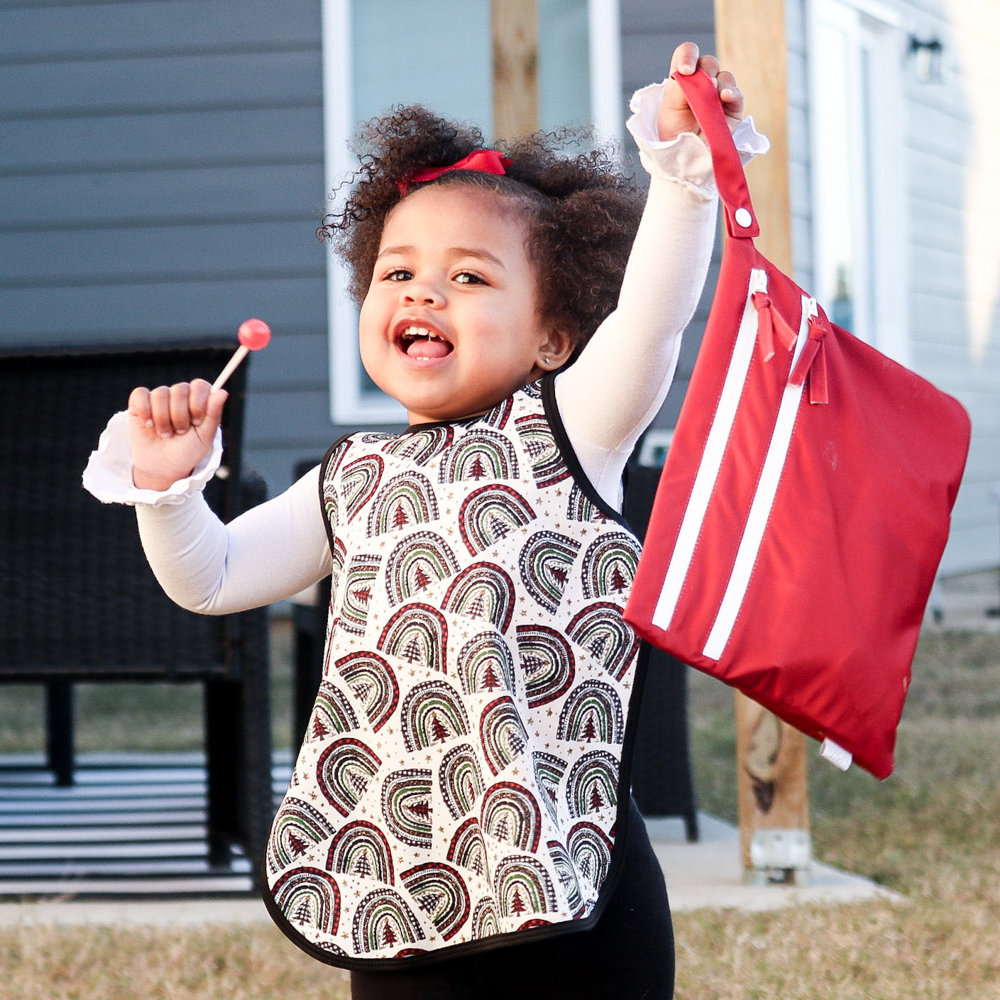 Solid Cranberry Minimalist - Waterproof Wet Bag (For mealtime, on-the-go, and more!)  BapronBaby   