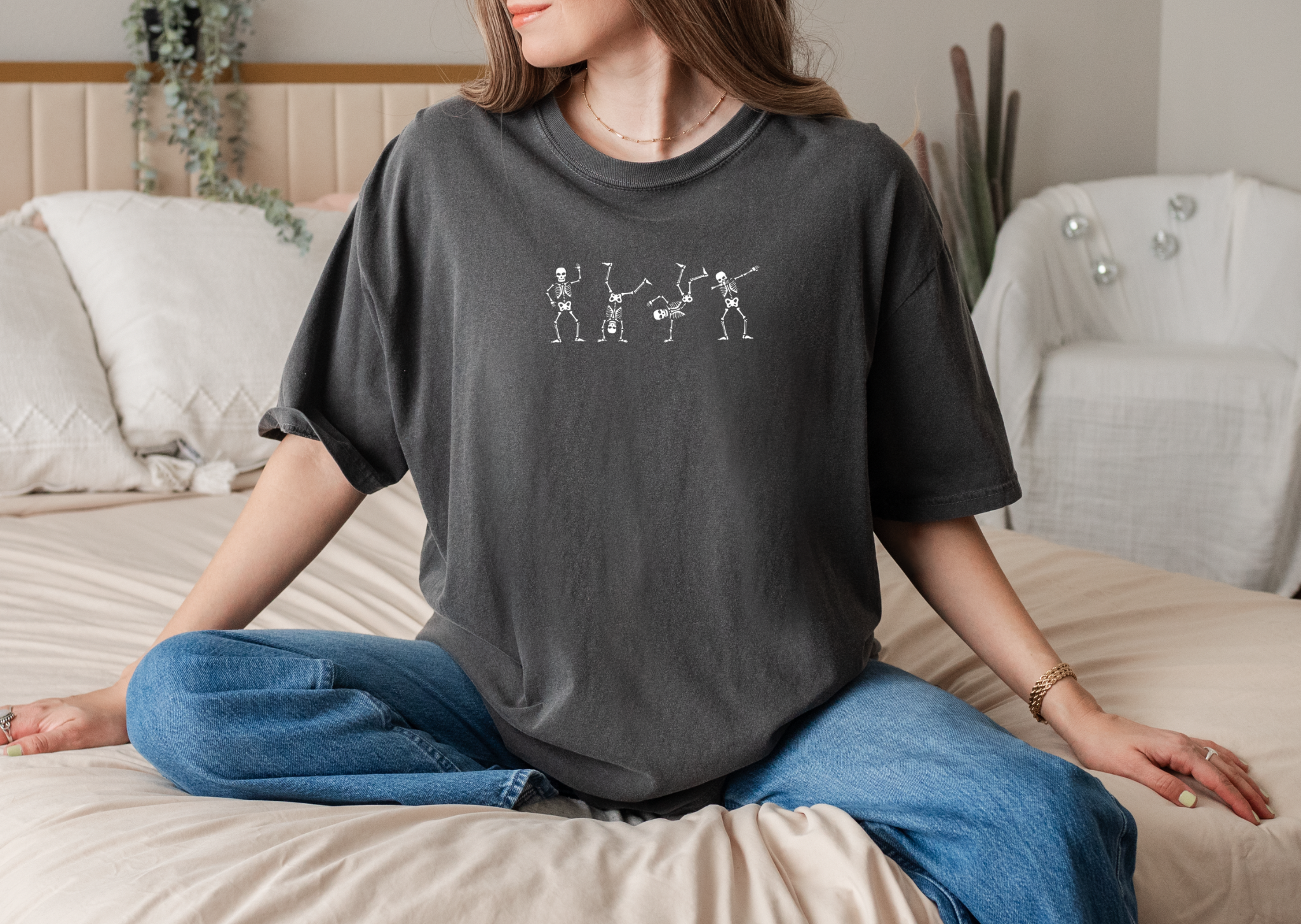 Adult Dancing Skeletons Comfort Colors Tee