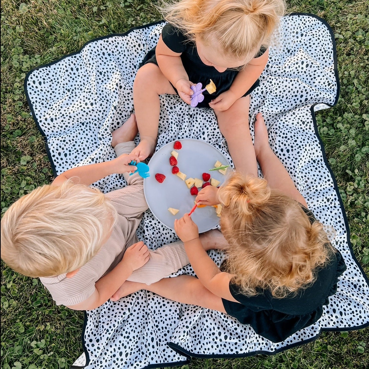 Organic Dot Splash Mat - A Waterproof Catch-All for Highchair Spills and More!  BapronBaby   